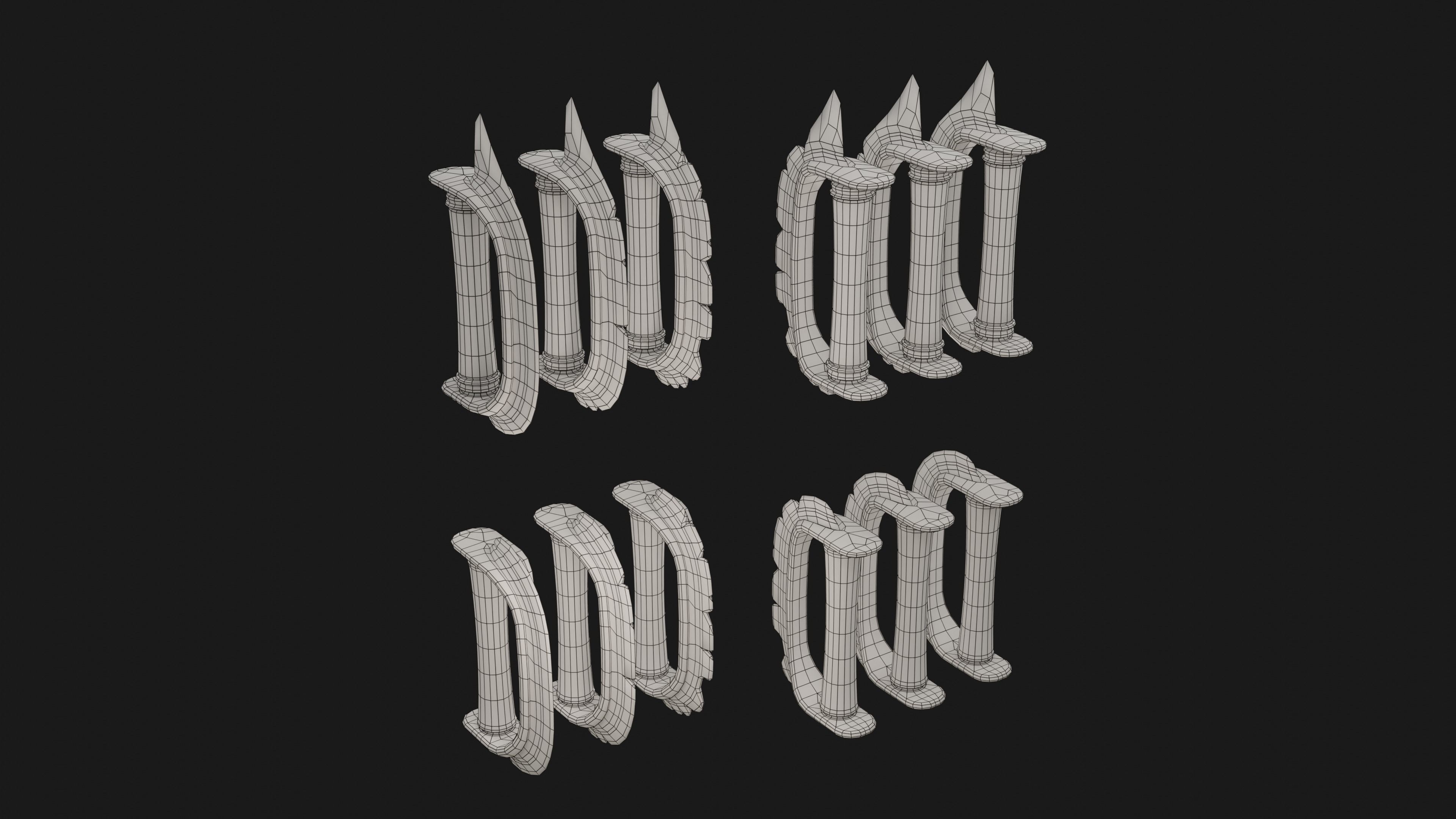 Boxerblade Weapon PACK Low-poly 3D model_1