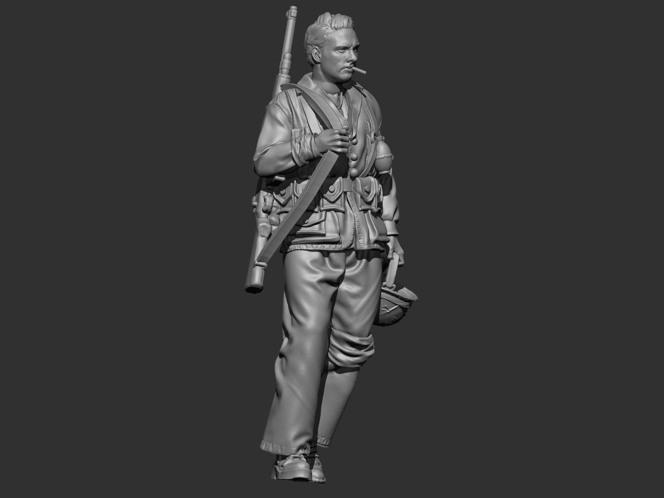 USA marine ww2 3D print model_22