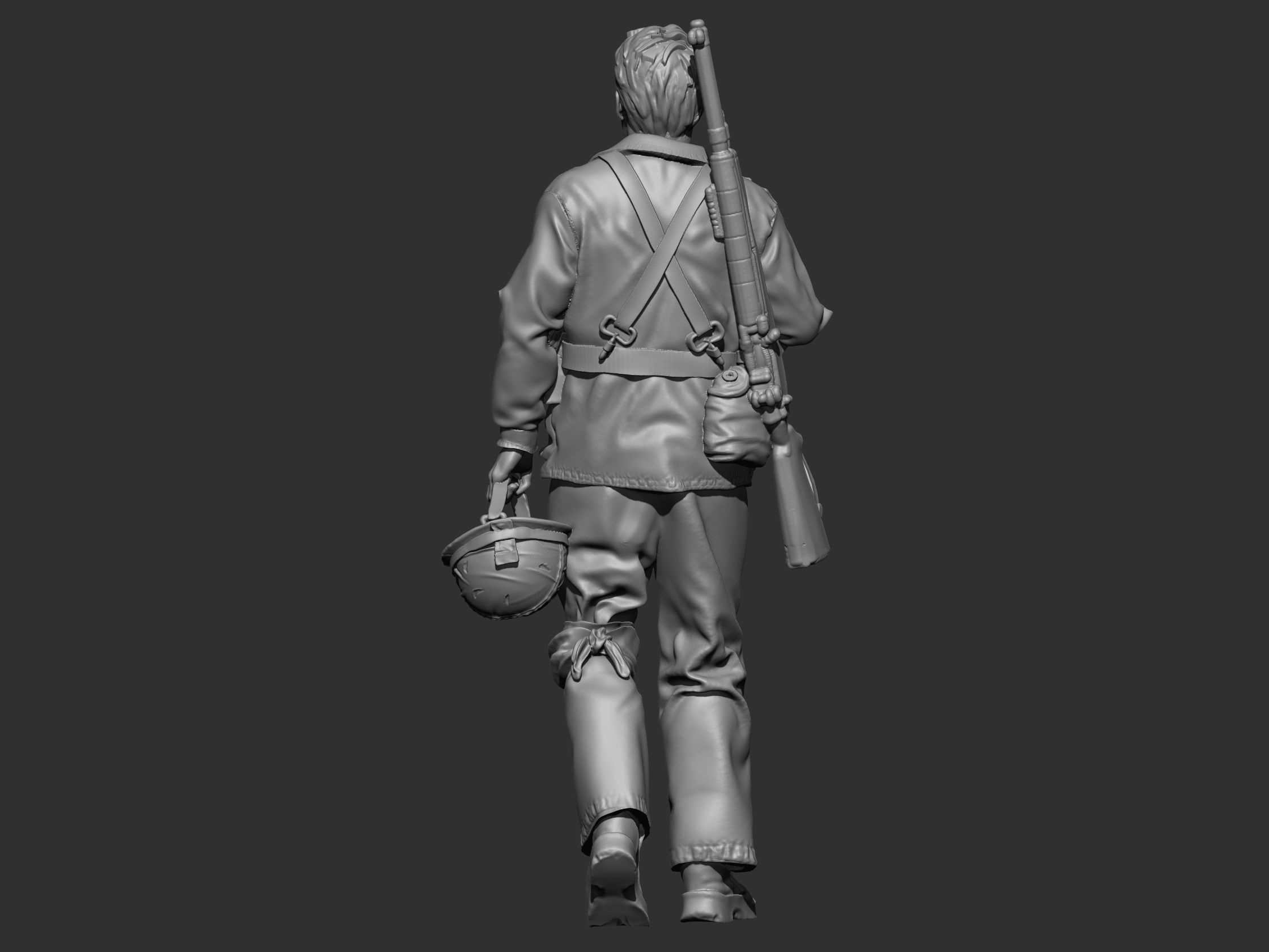 USA marine ww2 3D print model_5