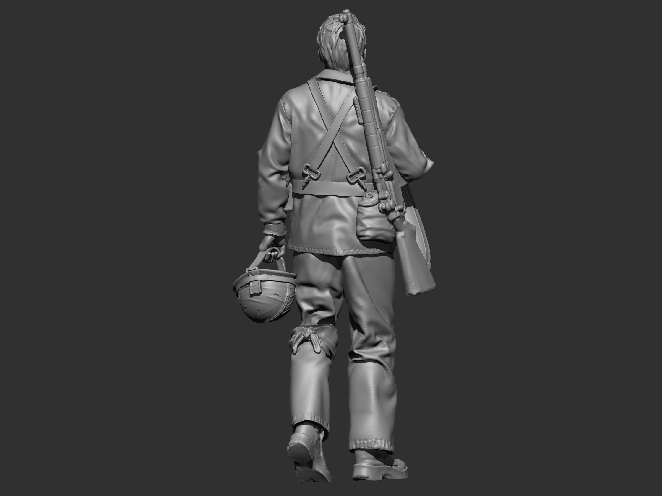 USA marine ww2 3D print model_7
