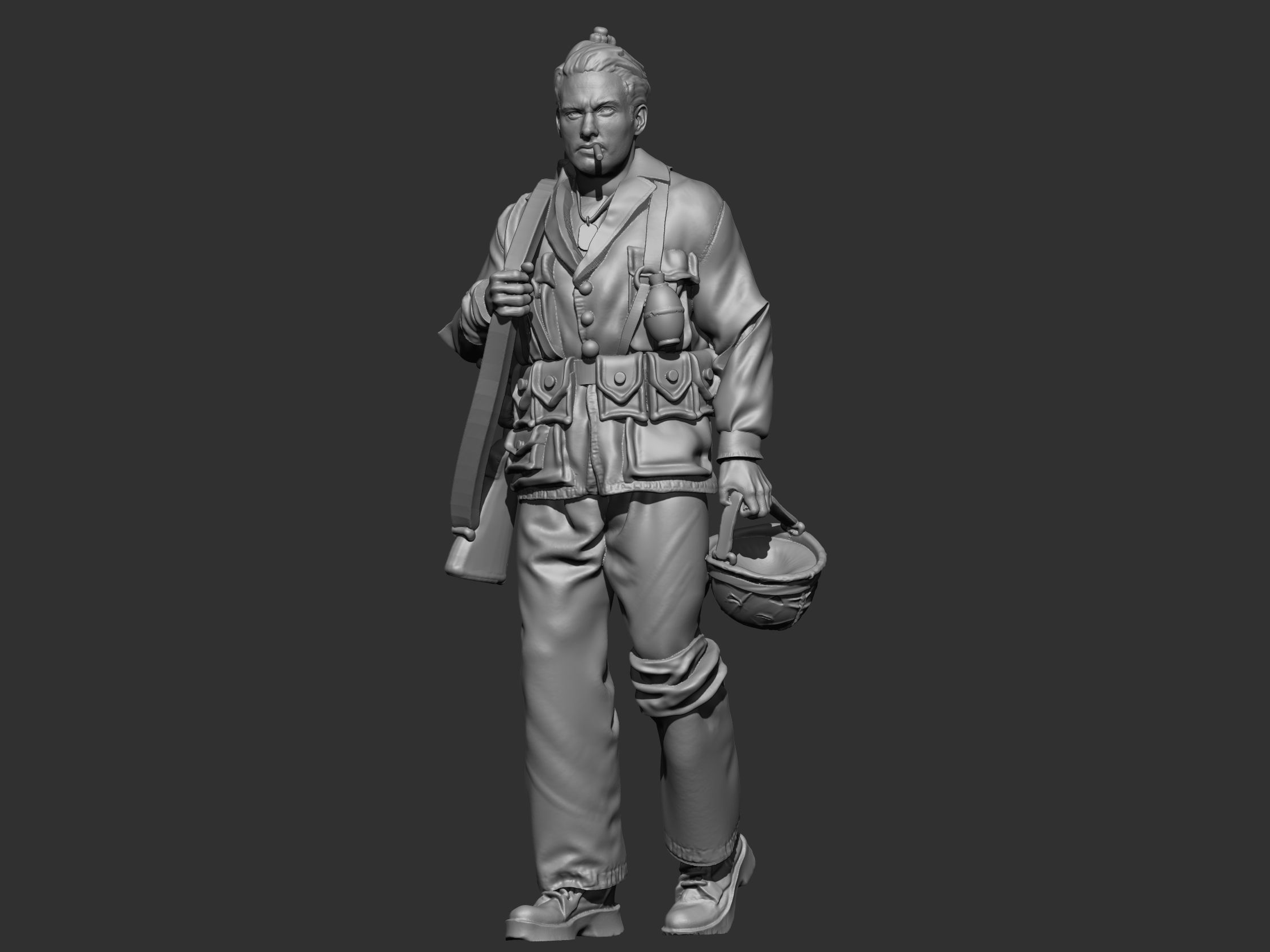 USA marine ww2 3D print model_23