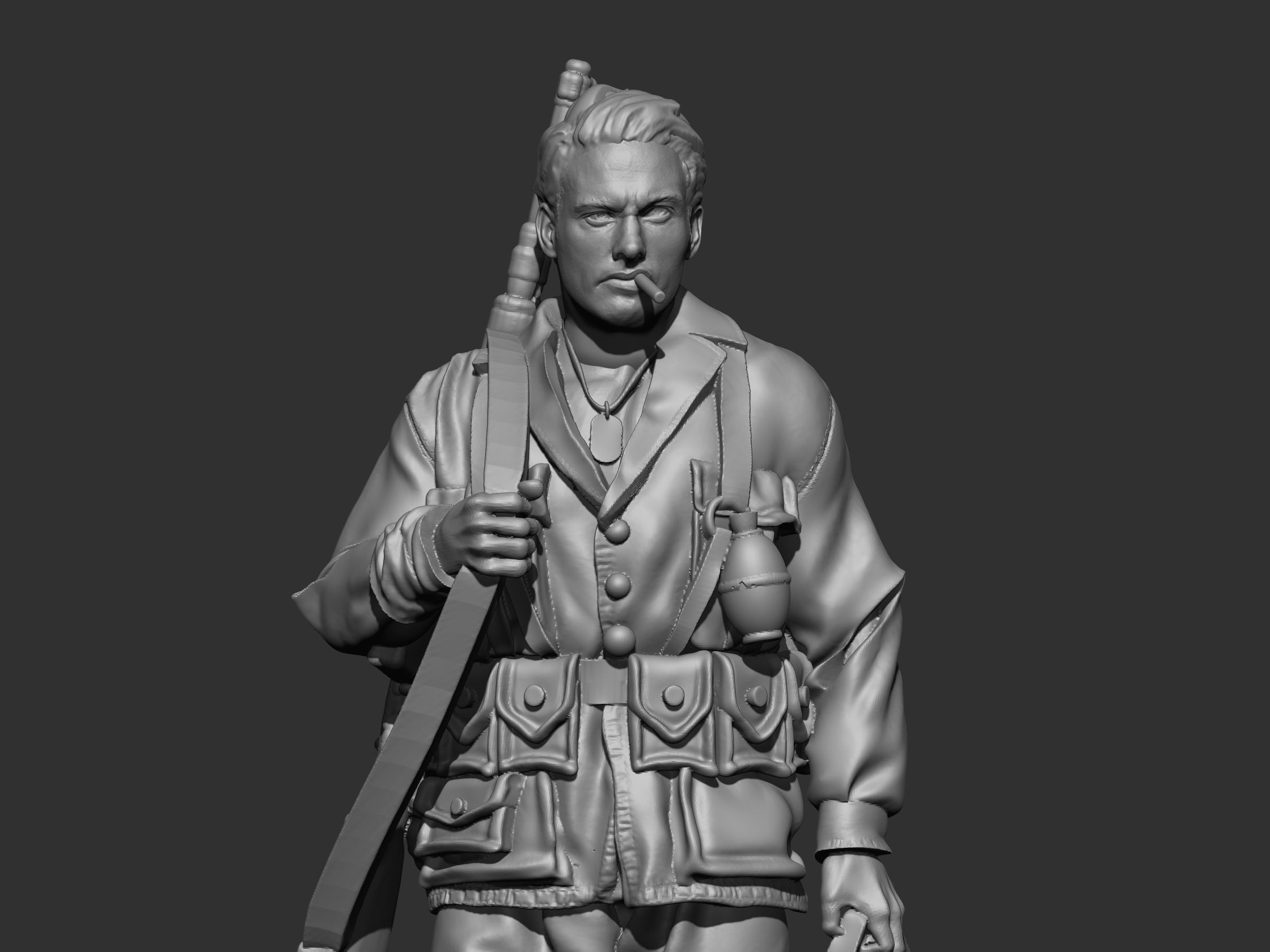 USA marine ww2 3D print model_26