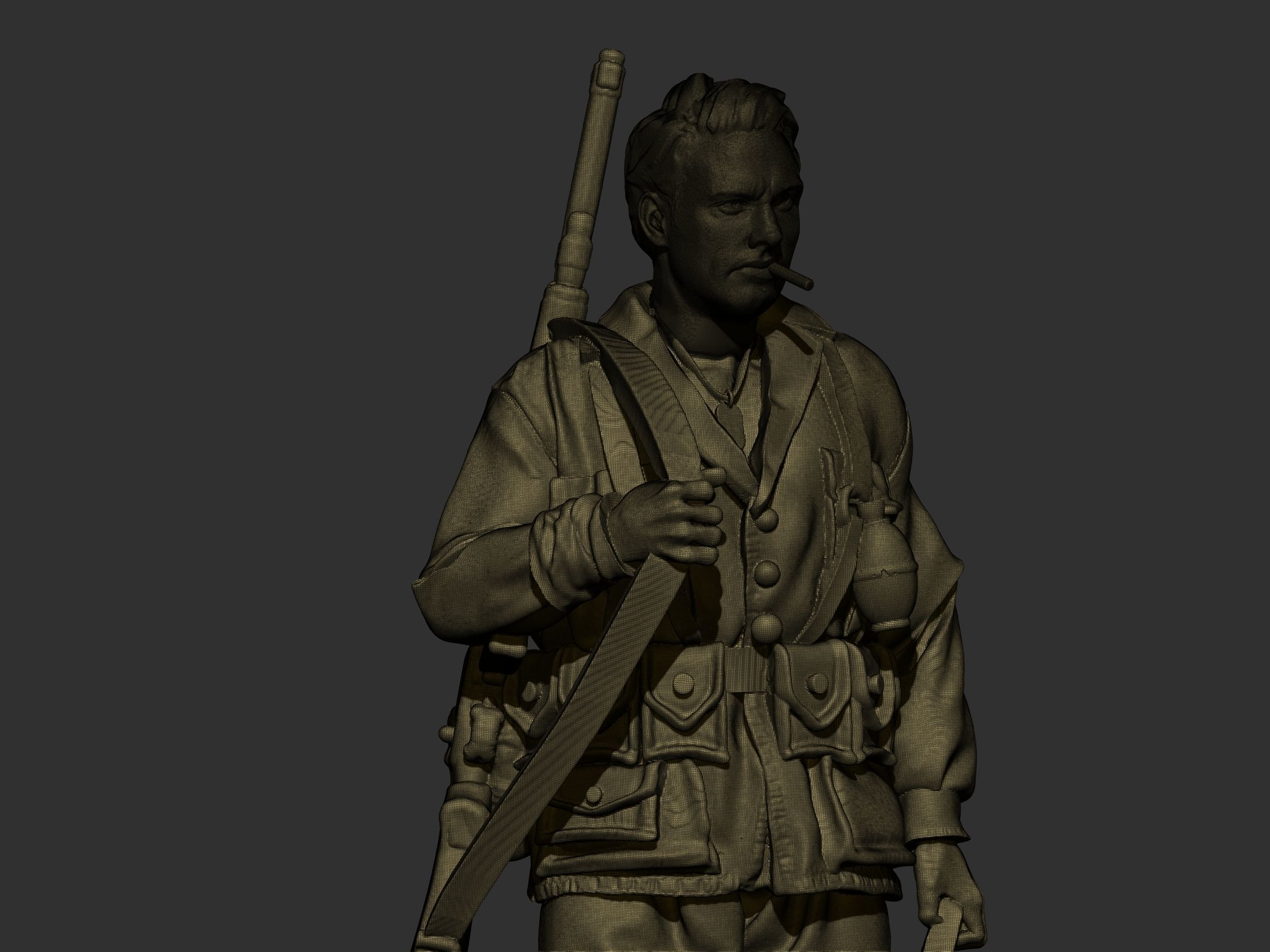 USA marine ww2 3D print model_29