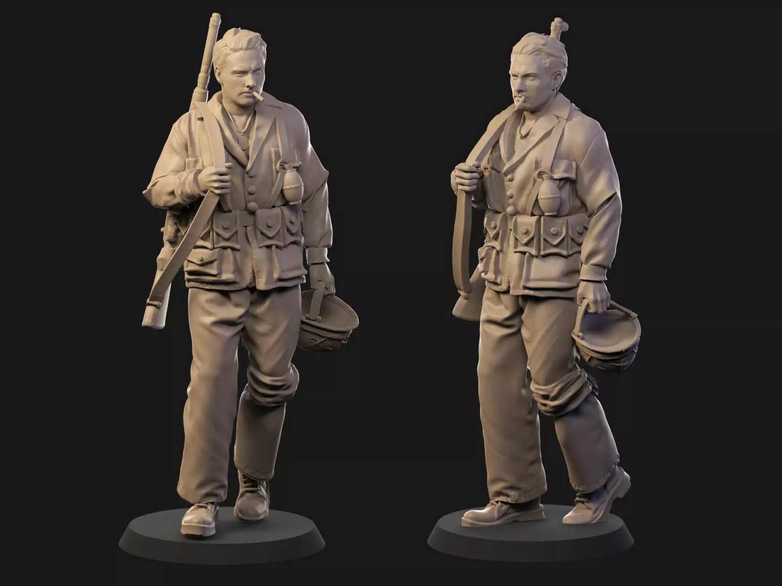 USA marine ww2 3D print model_0