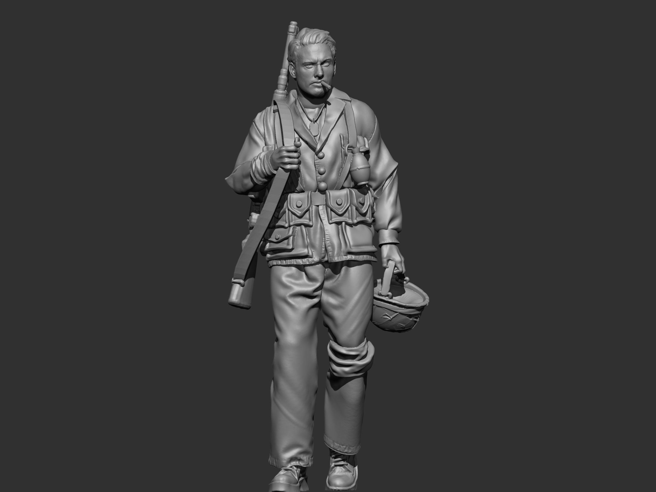 USA marine ww2 3D print model_2