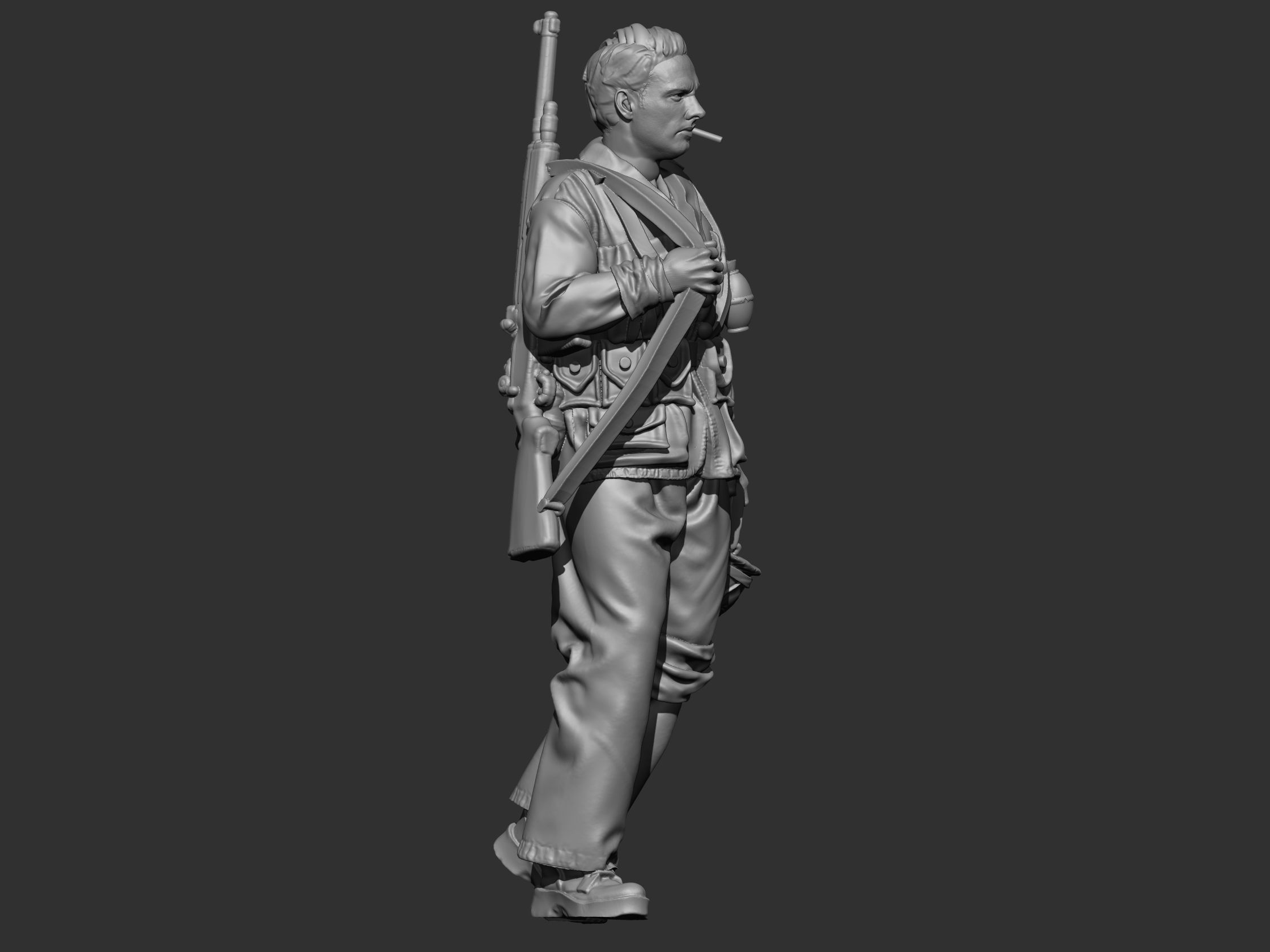 USA marine ww2 3D print model_19