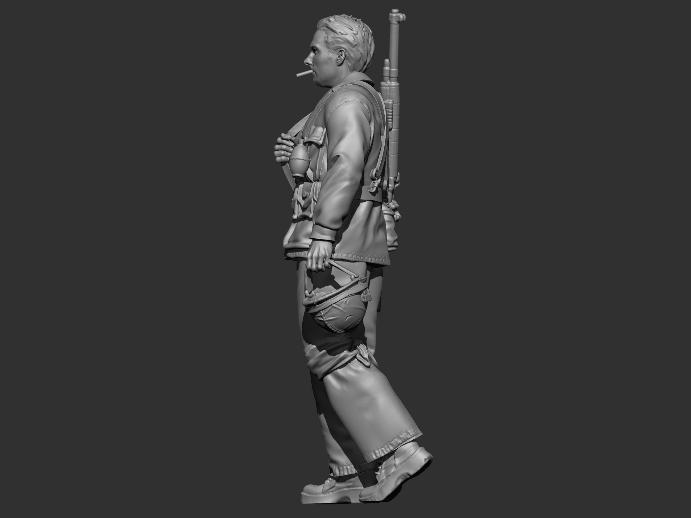 USA marine ww2 3D print model_41