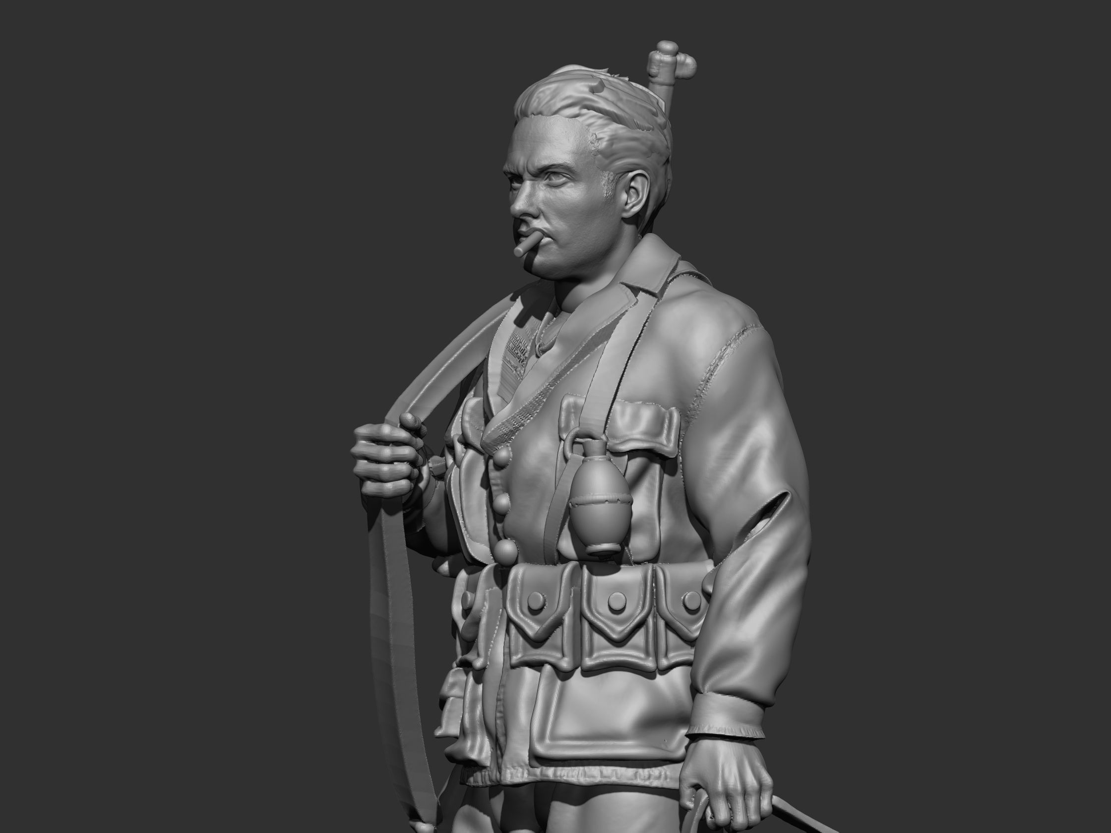 USA marine ww2 3D print model_28