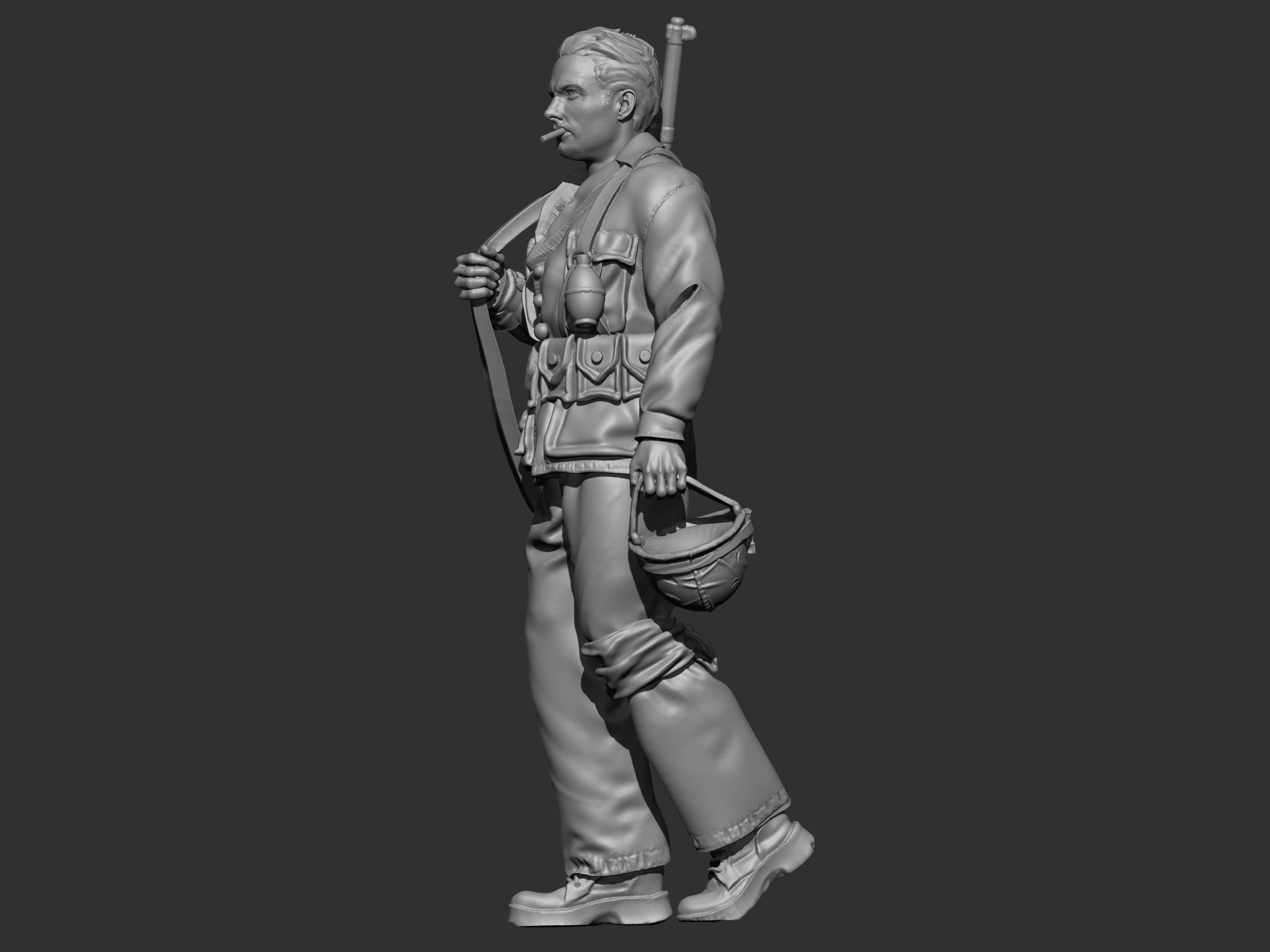 USA marine ww2 3D print model_37