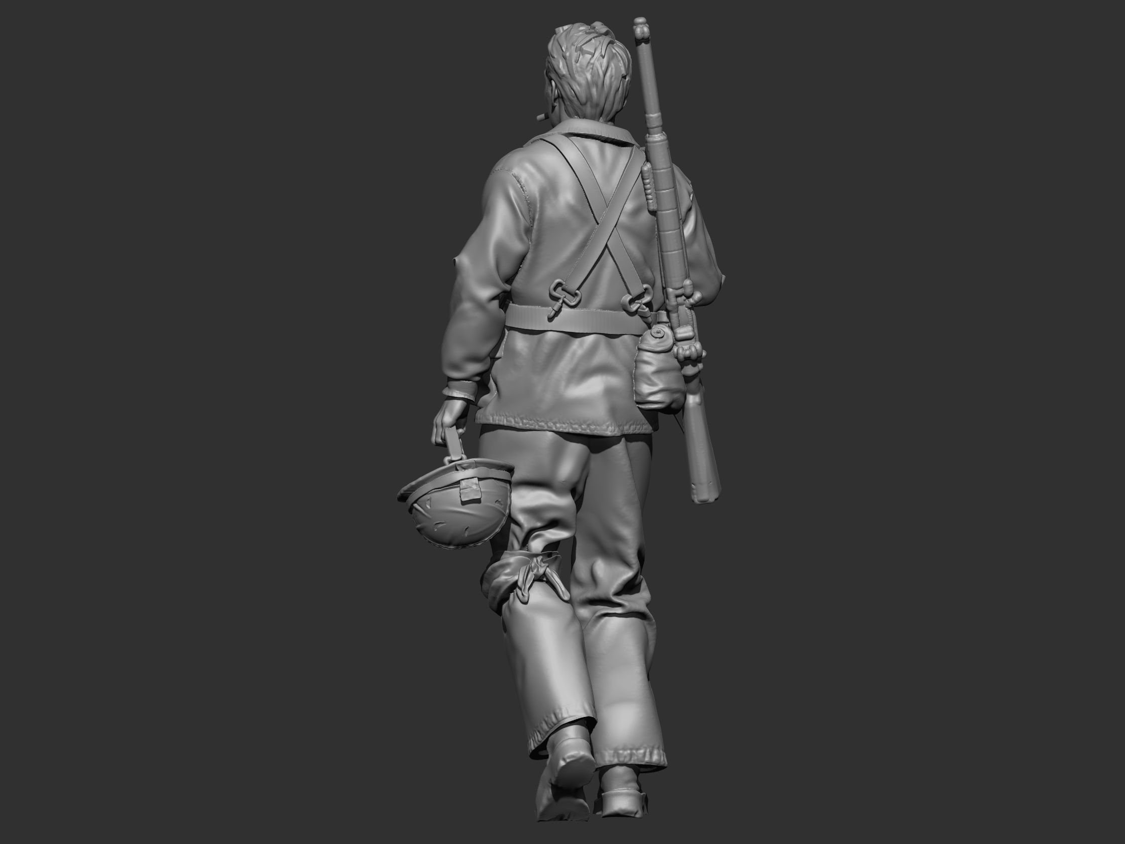 USA marine ww2 3D print model_3