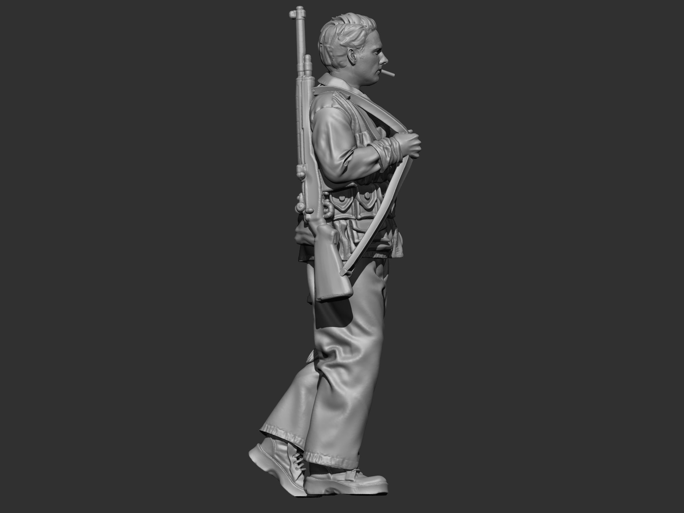 USA marine ww2 3D print model_17