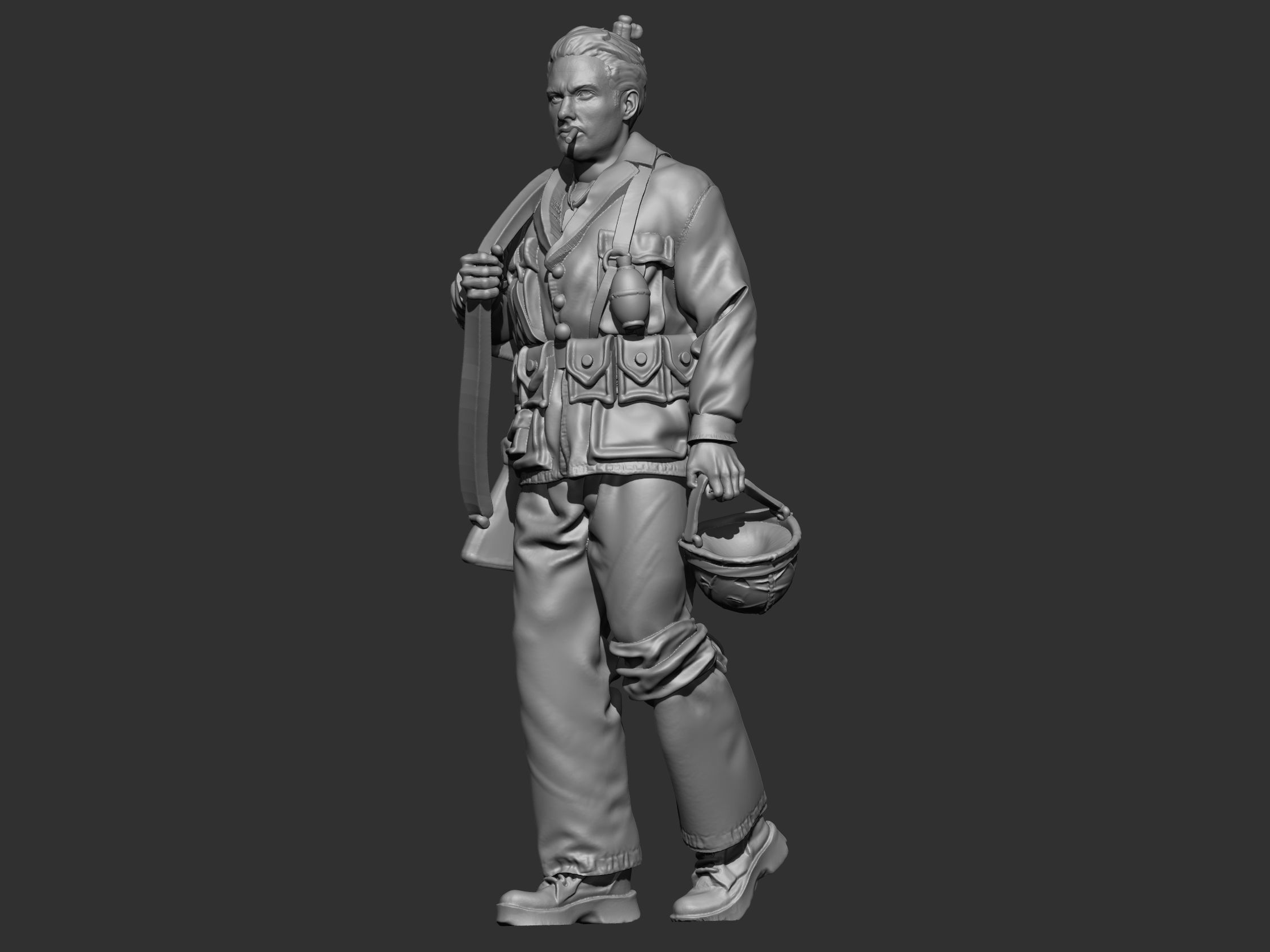 USA marine ww2 3D print model_33