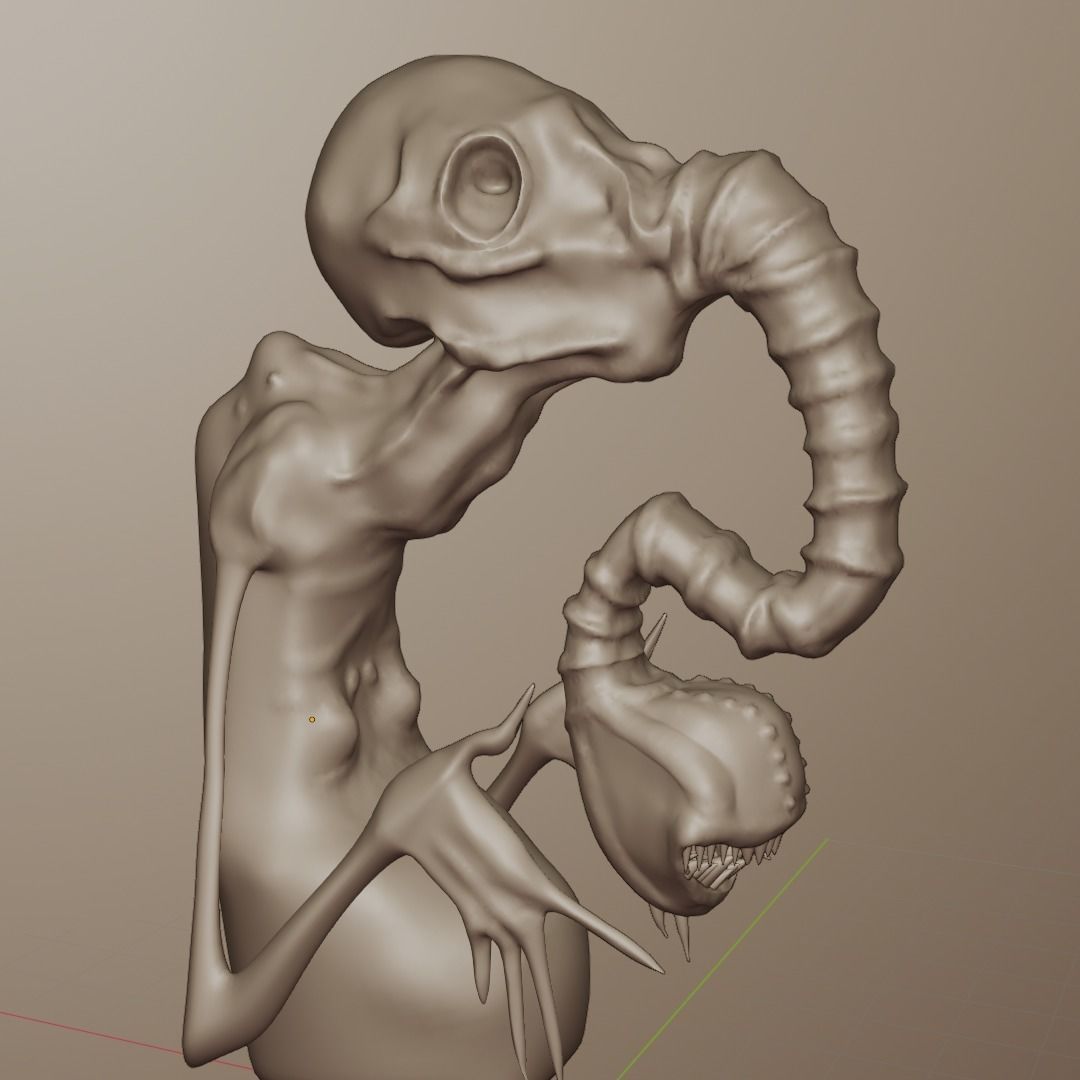 Alien3D HIGH POLY skeleton 3D model_6