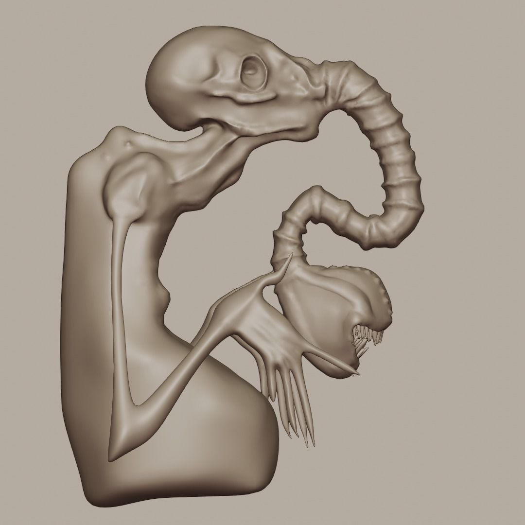 Alien3D HIGH POLY skeleton 3D model_1