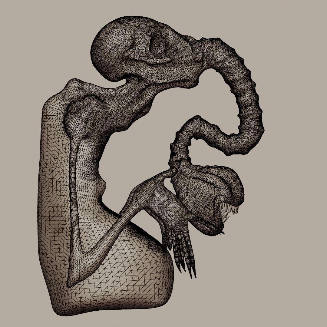 Alien3D HIGH POLY skeleton 3D model_2