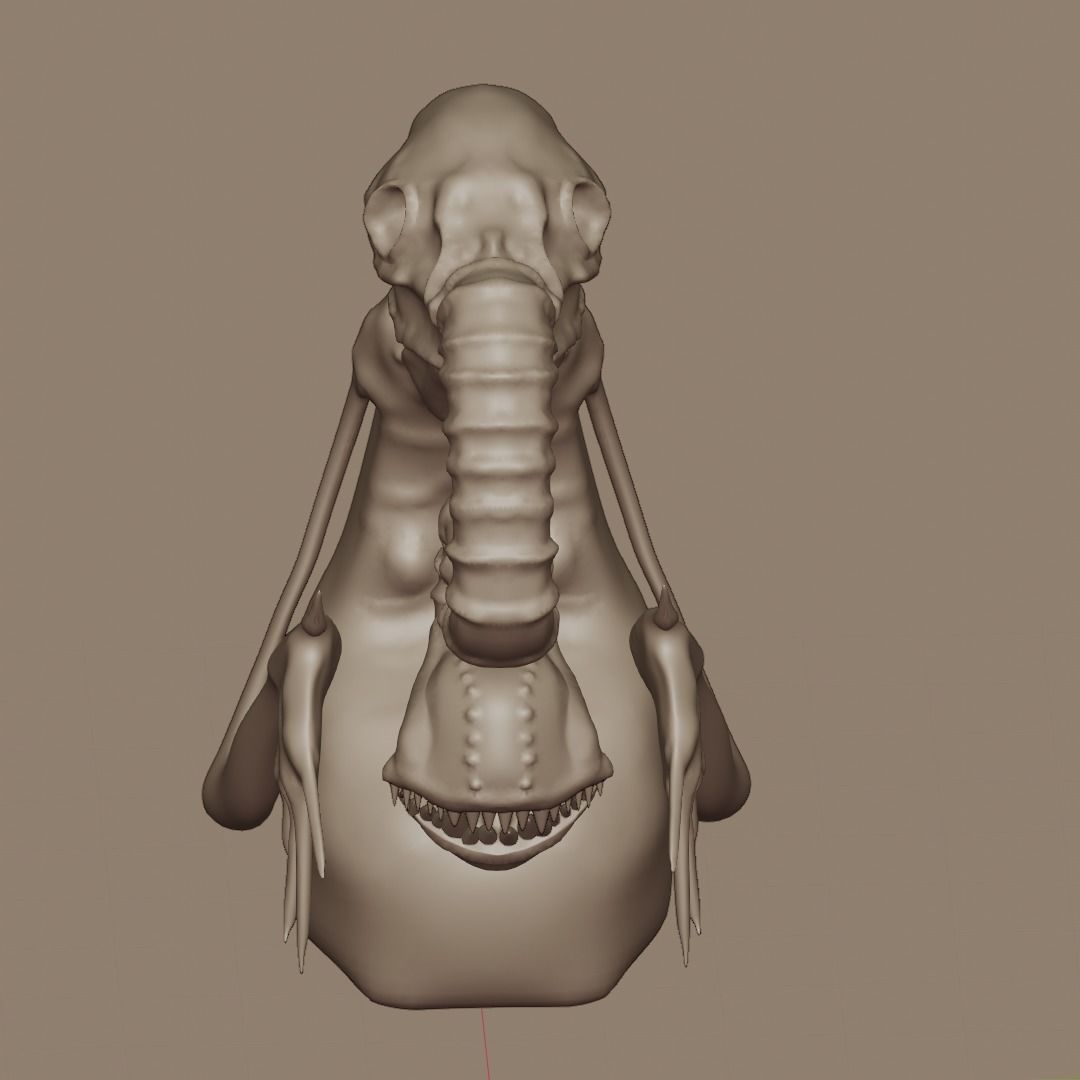 Alien3D HIGH POLY skeleton 3D model_4