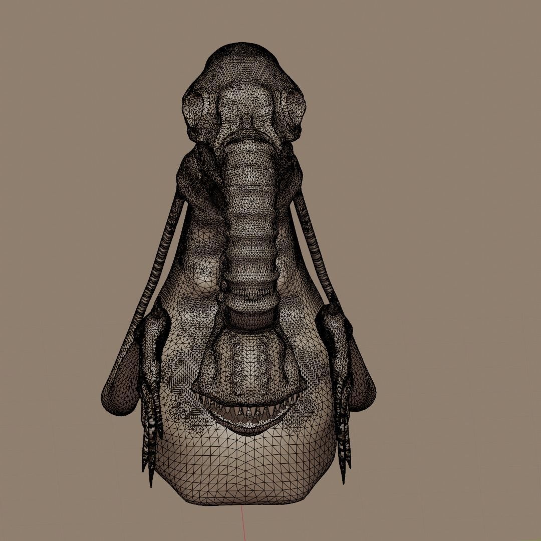 Alien3D HIGH POLY skeleton 3D model_5