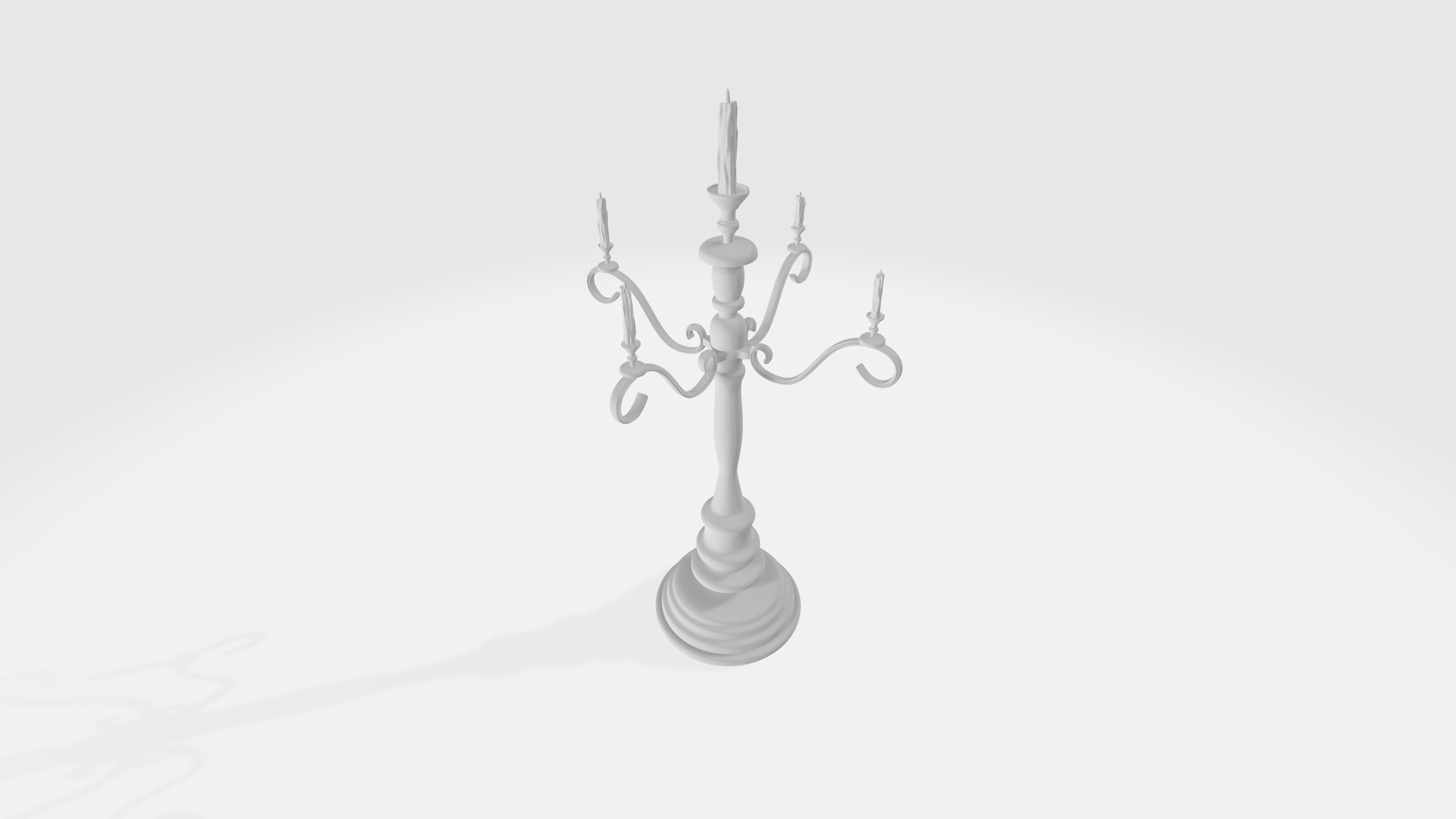 Candlestick candelabra 3D model_2