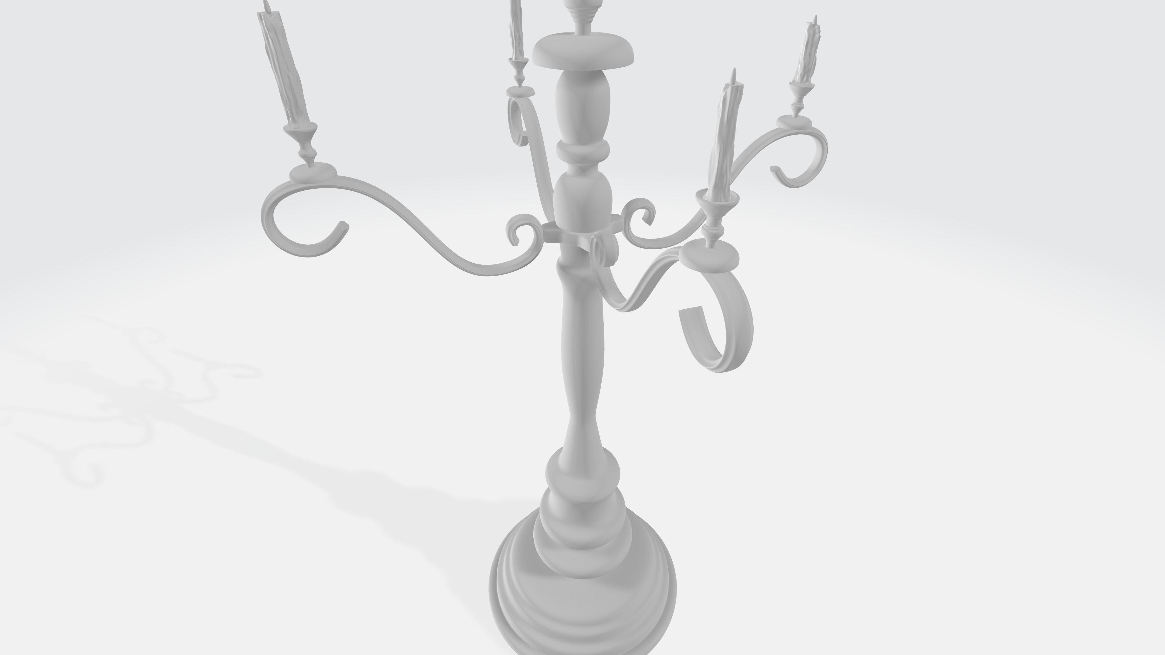 Candlestick candelabra 3D model_3