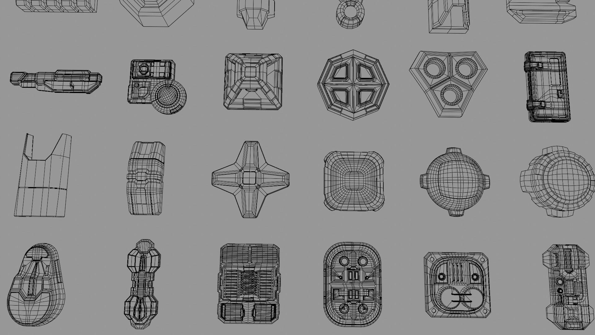Greeble Kit bashing Sci-fi Pack  3D model_11