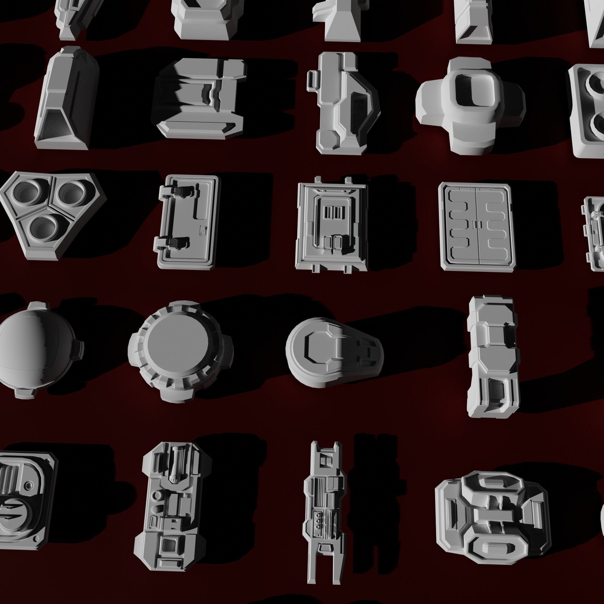 Greeble Kit bashing Sci-fi Pack  3D model_5