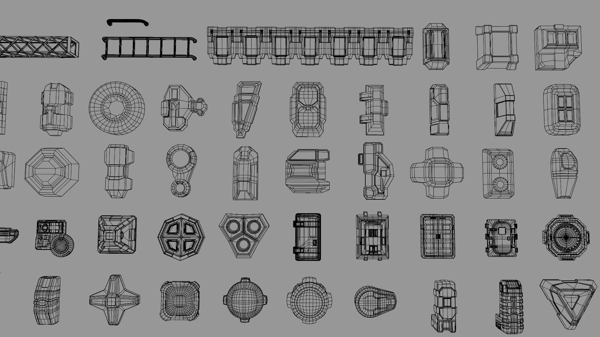 Greeble Kit bashing Sci-fi Pack  3D model_13