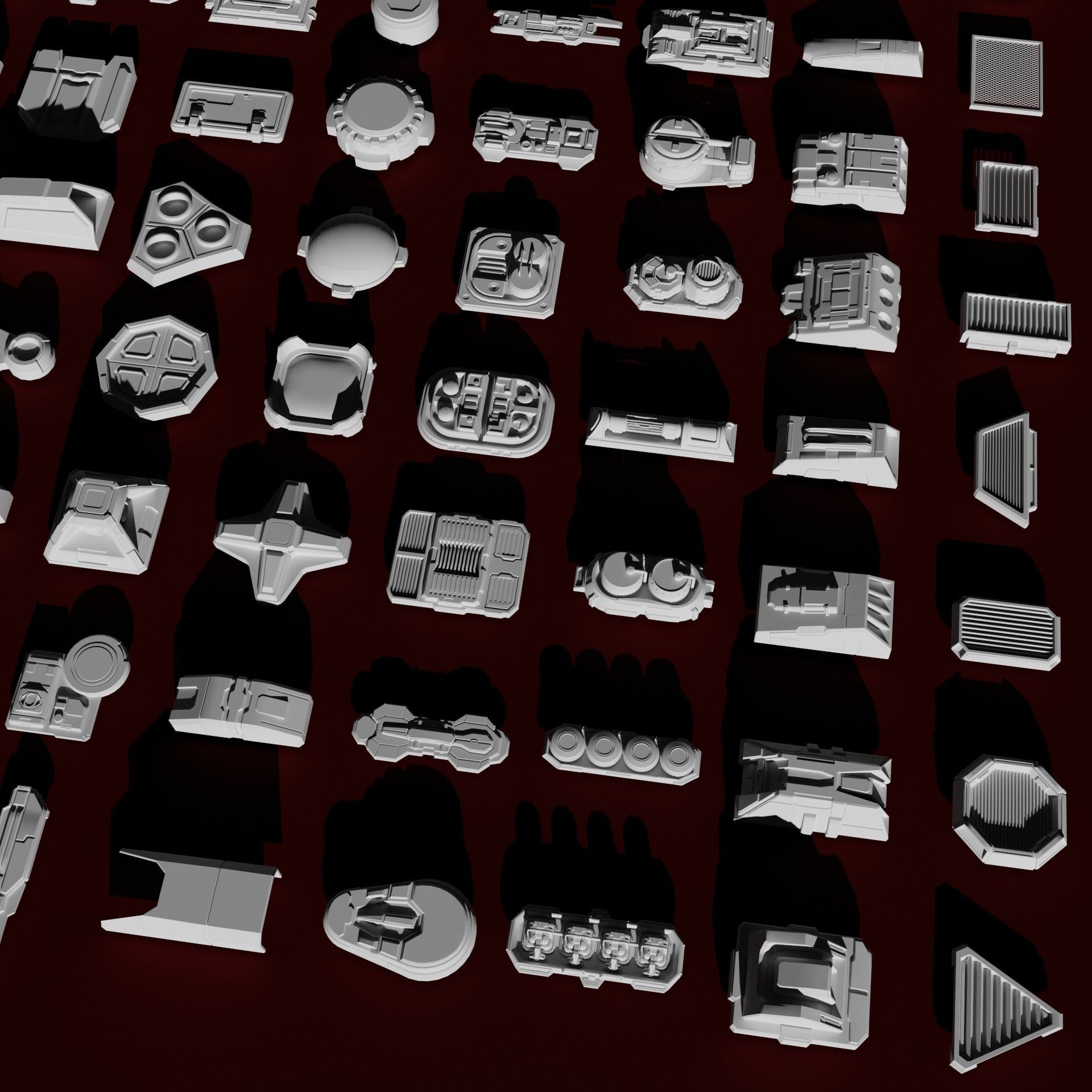 Greeble Kit bashing Sci-fi Pack  3D model_8