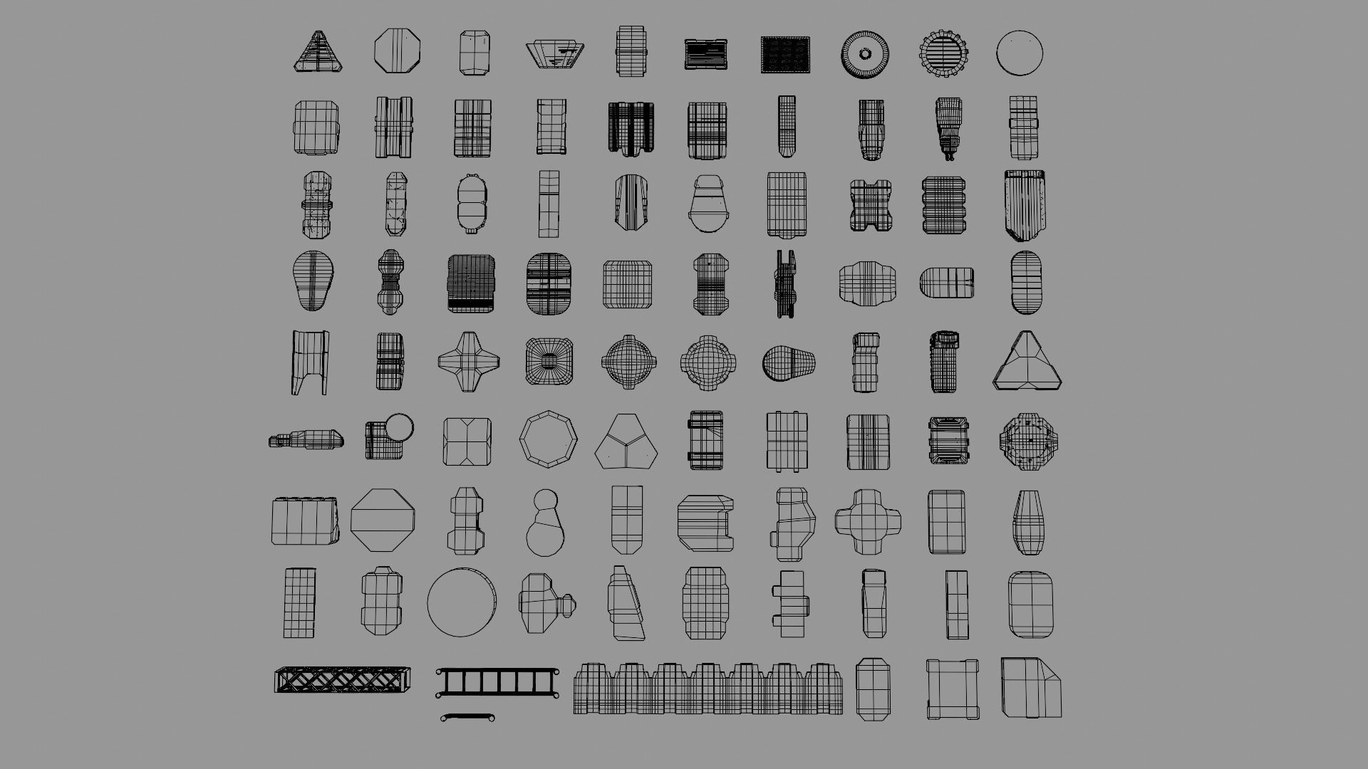 Greeble Kit bashing Sci-fi Pack  3D model_14