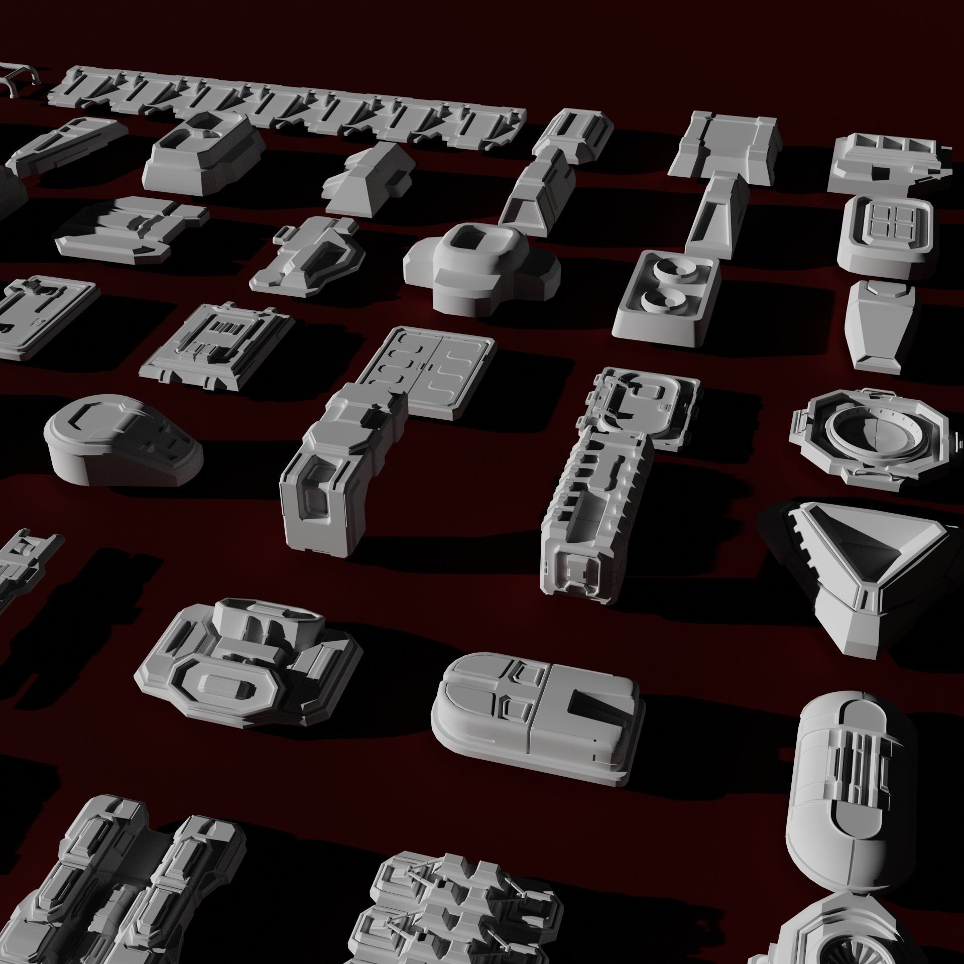 Greeble Kit bashing Sci-fi Pack  3D model_6