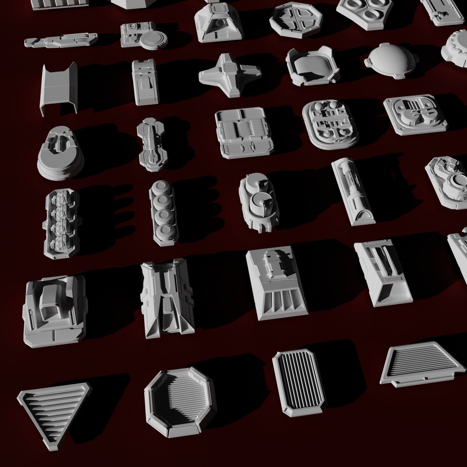 Greeble Kit bashing Sci-fi Pack  3D model_3