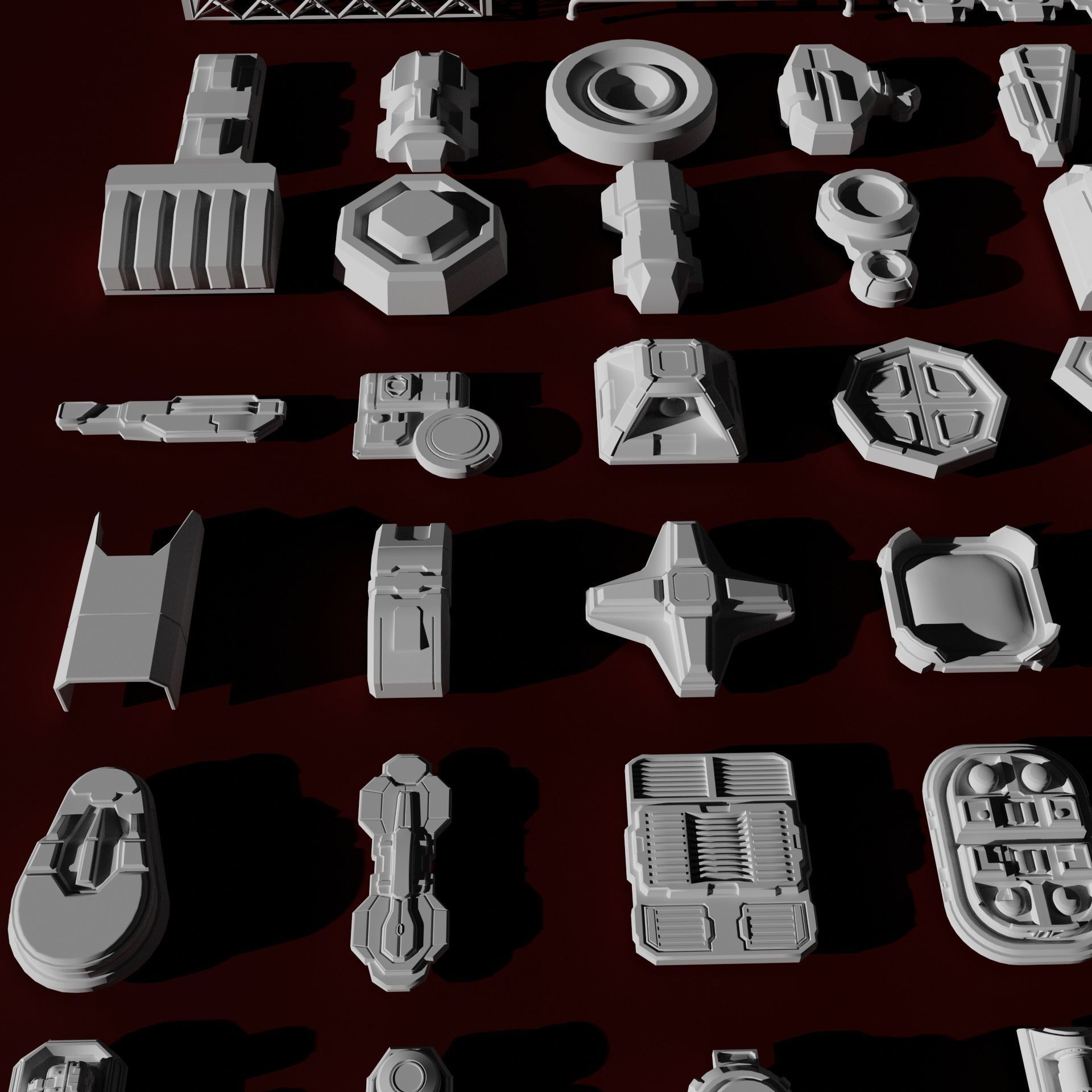 Greeble Kit bashing Sci-fi Pack  3D model_4