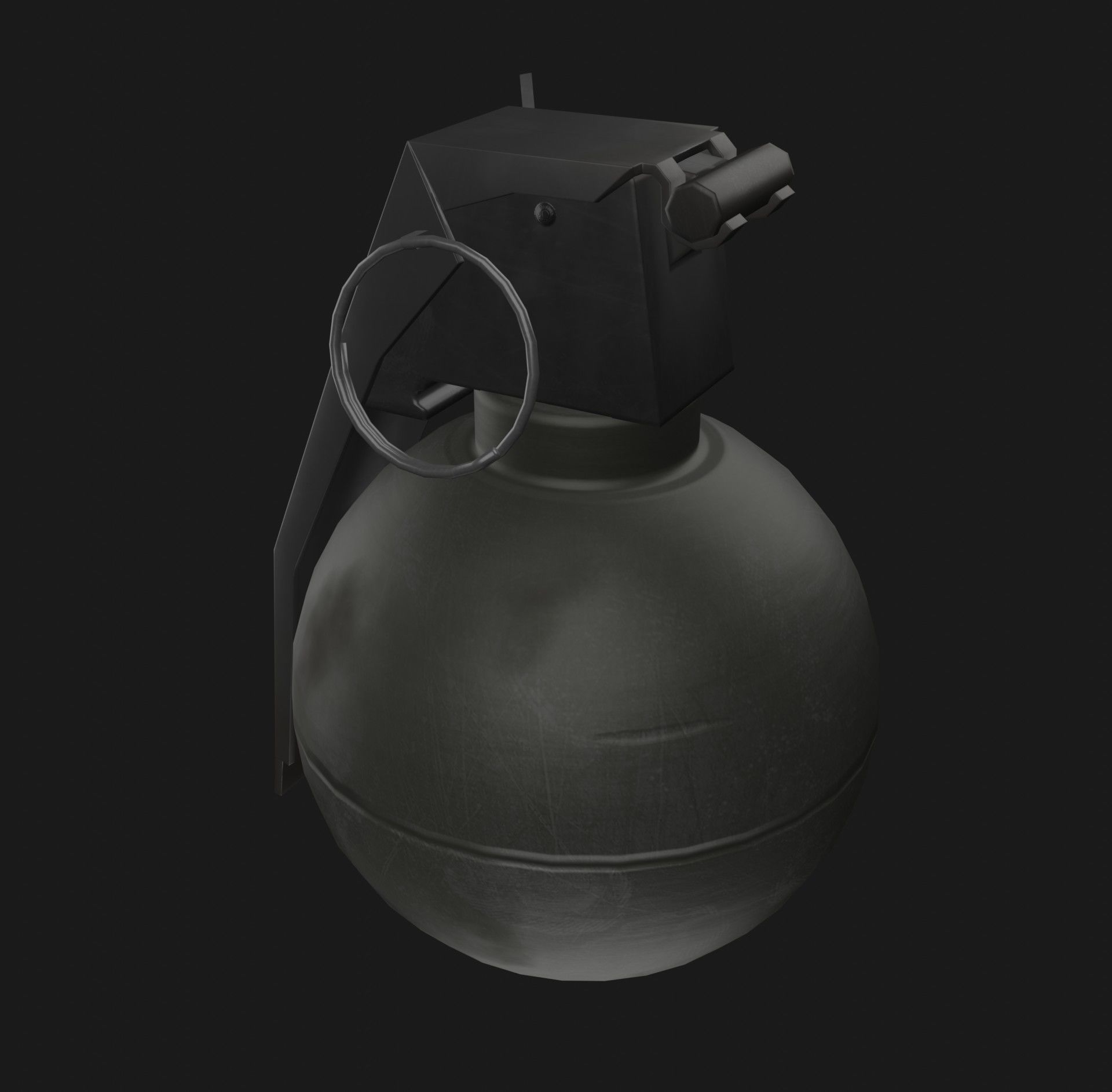 military grenade M67 G4 Low-poly 3D model_5