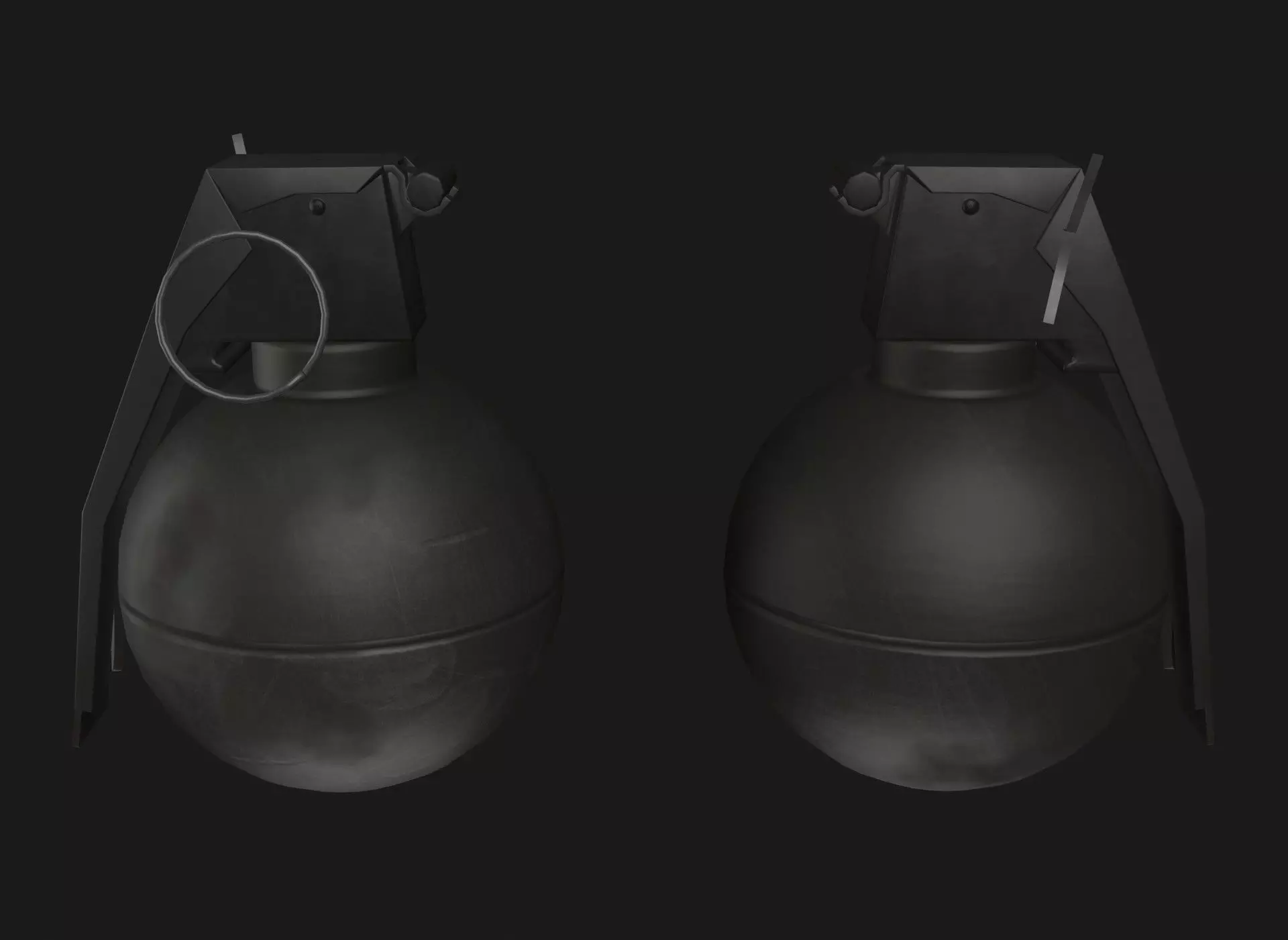 military grenade M67 G4 Low-poly 3D model_0