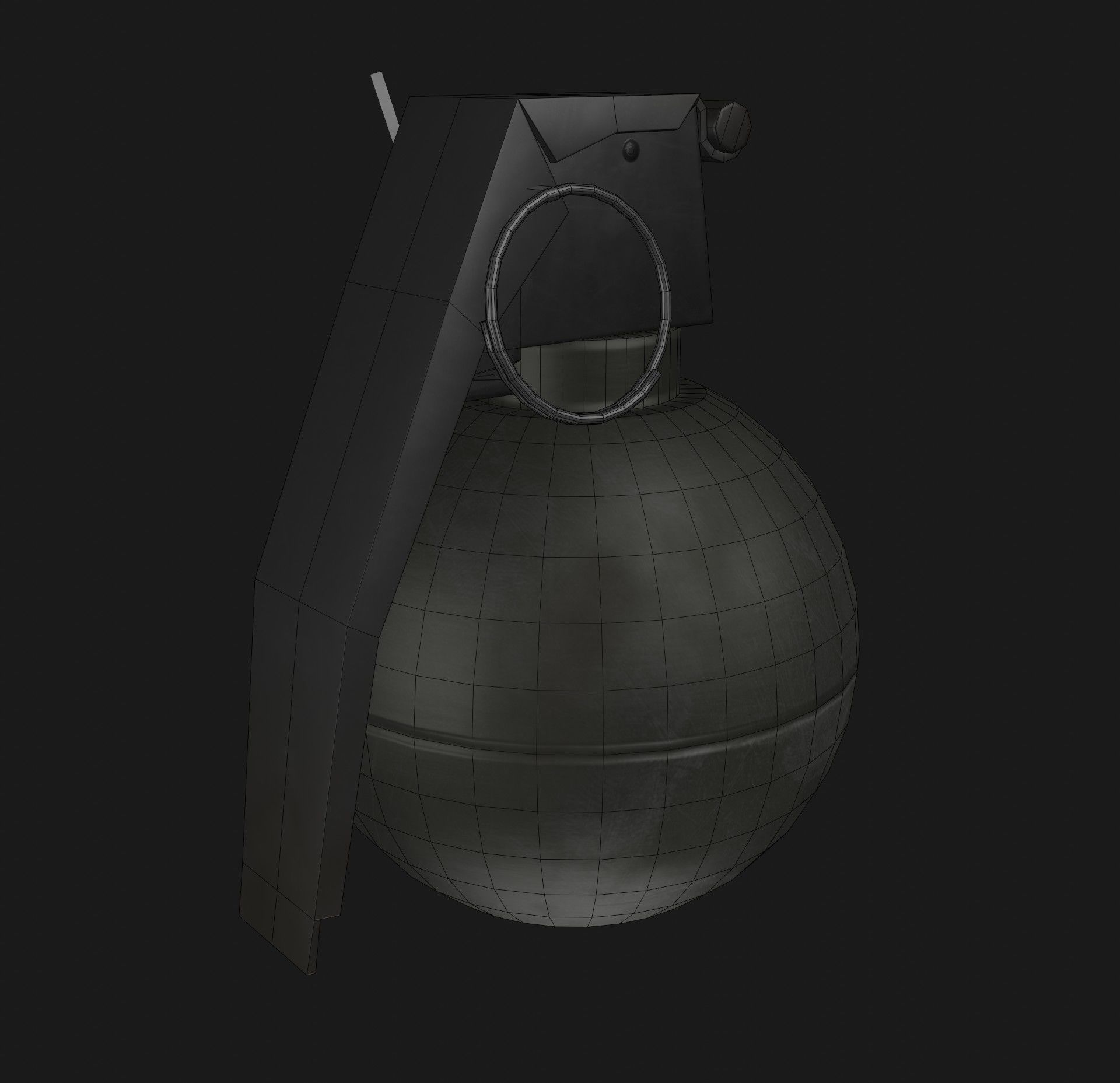 military grenade M67 G4 Low-poly 3D model_4