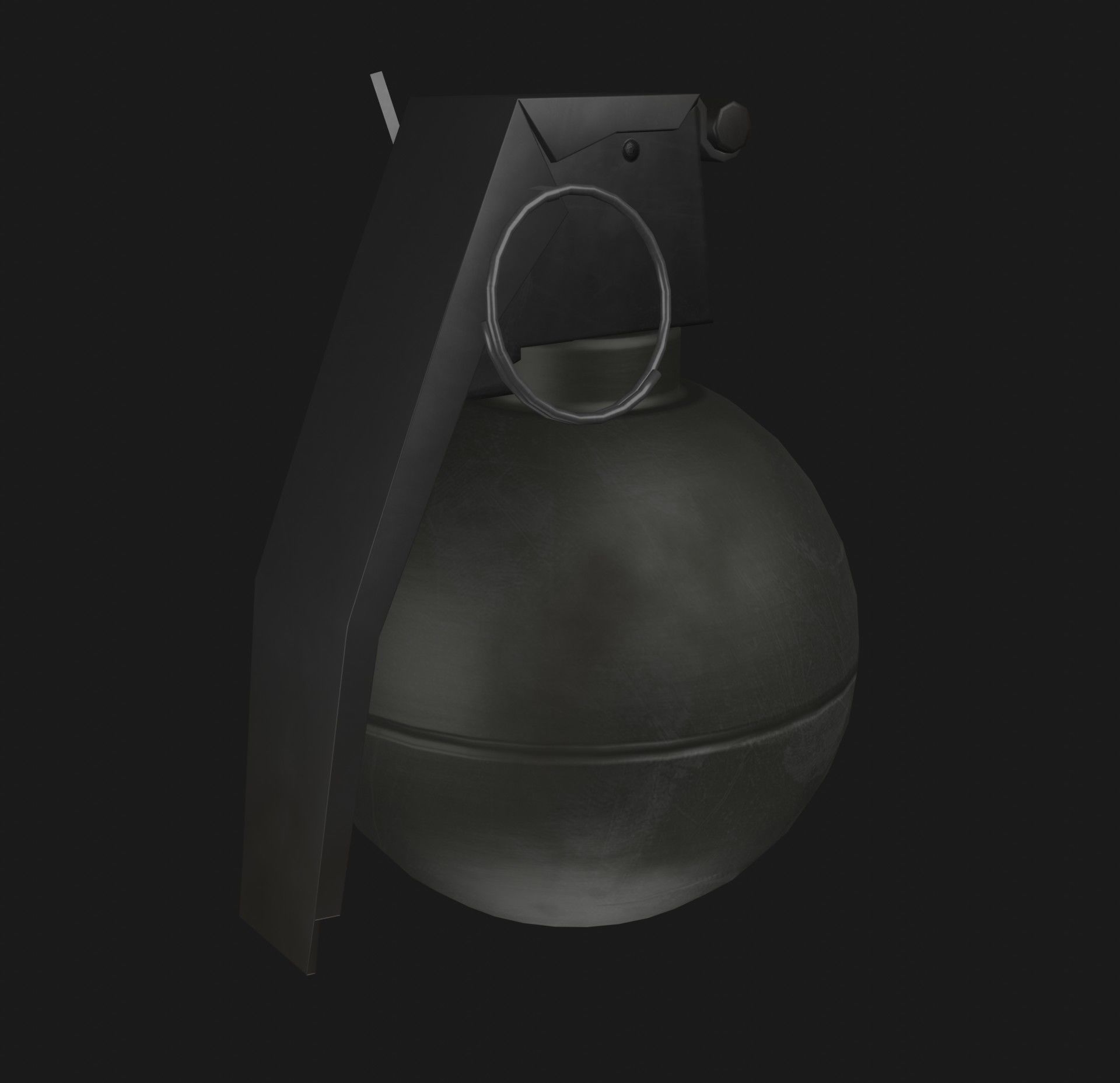 military grenade M67 G4 Low-poly 3D model_3