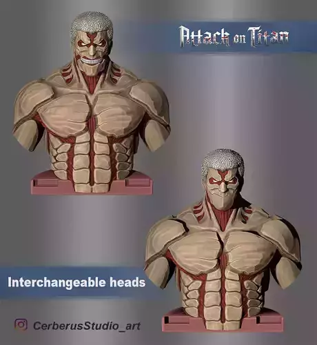 TITAN BLINDADO RAINER BUSTO - ATTACK ON TITAN 3D print model