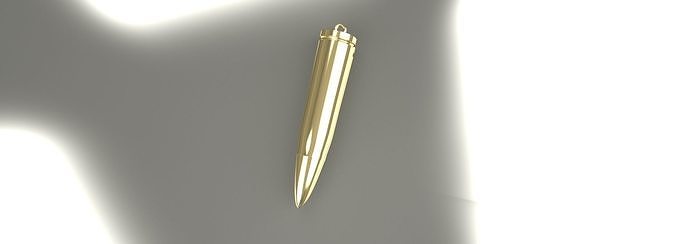 AK Bullet Pendant Gold Silver Platinum Luxury Jewelry  3D print model