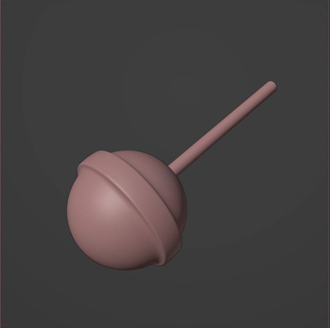 Lollipop on stick 3D model_3