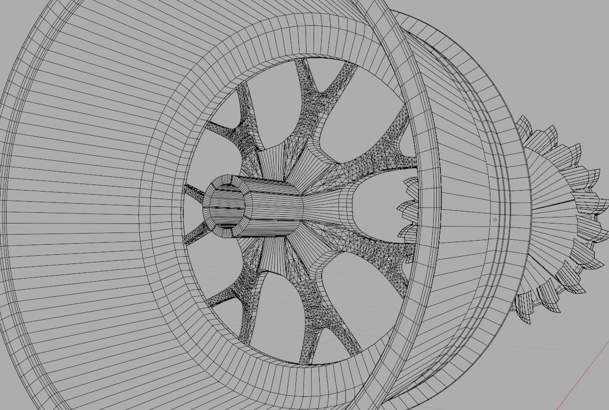 T32 Turbofan rim Low-poly 3D model_18