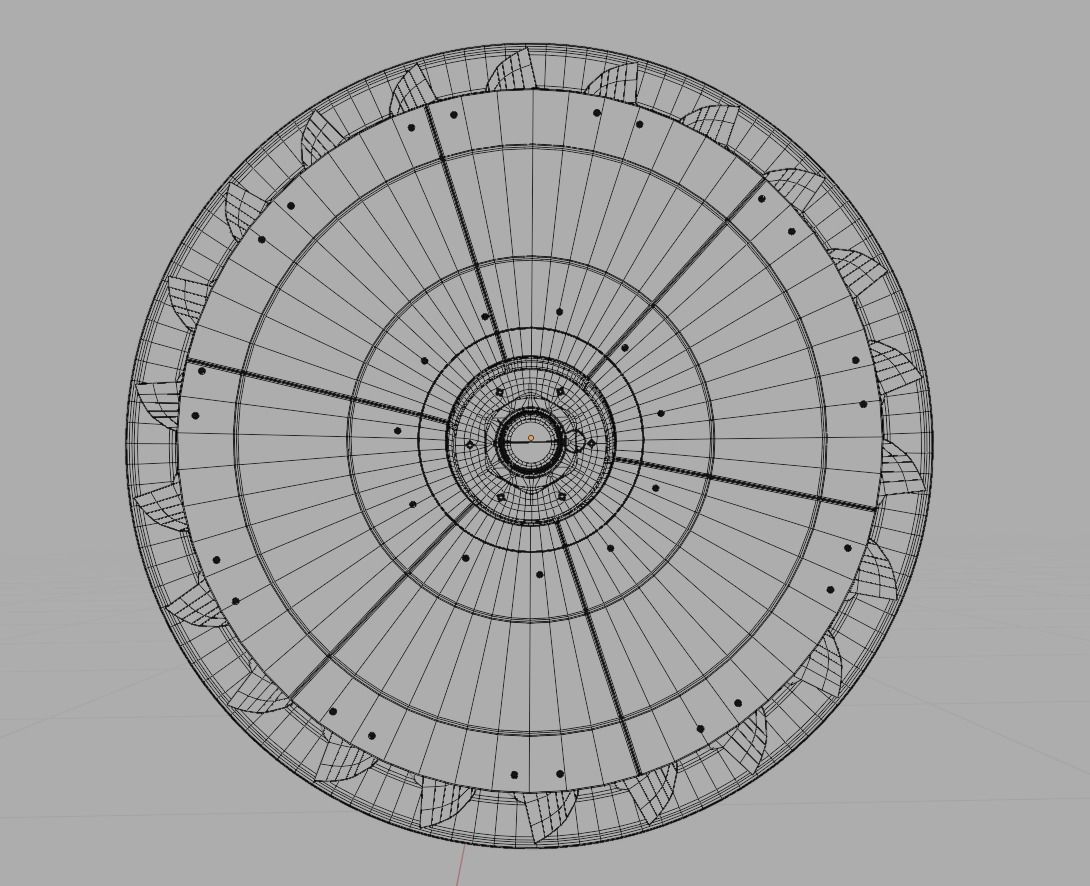 T32 Turbofan rim Low-poly 3D model_19