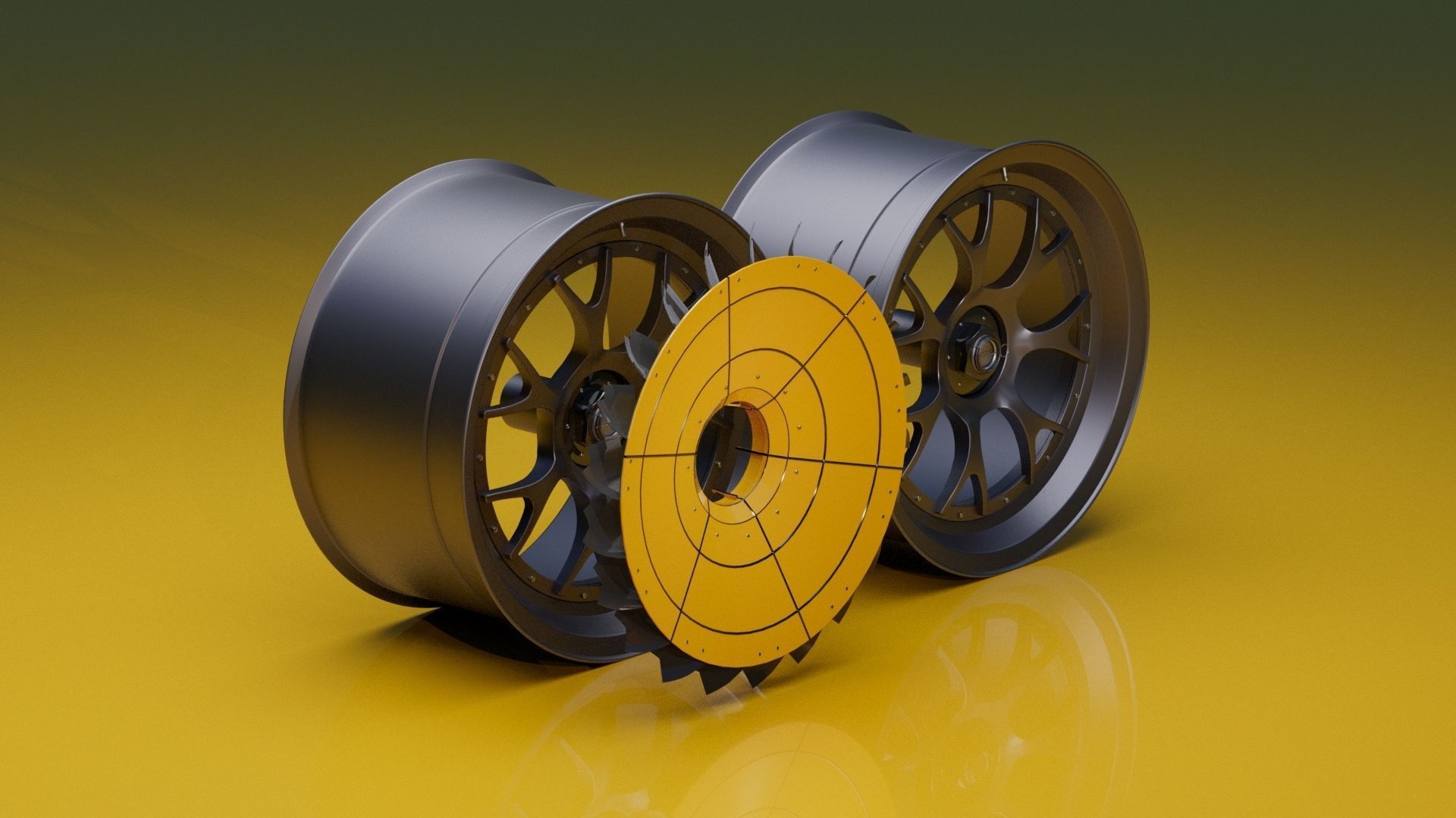 T32 Turbofan rim Low-poly 3D model_8