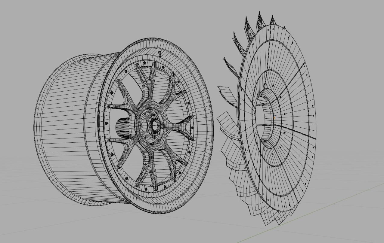 T32 Turbofan rim Low-poly 3D model_16
