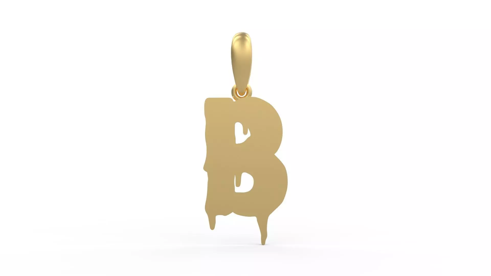 Initial Letters Pendant Melted Monster B 3D print model