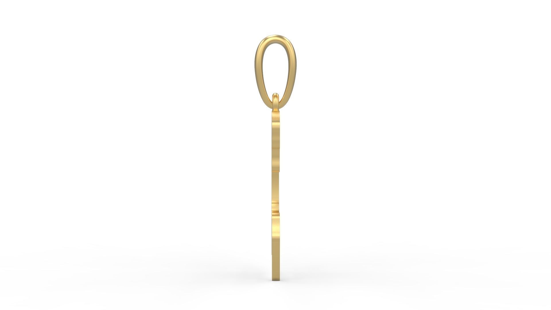 Initial Letters Pendant Melted Monster C 3D print model_2