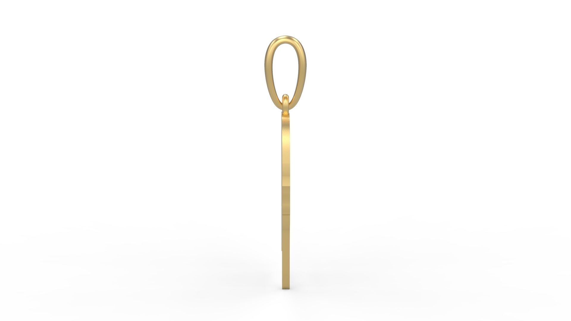 Initial Letters Pendant Melted Monster D 3D print model_2