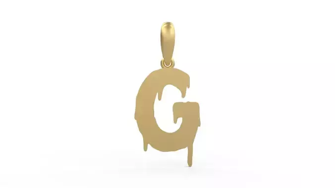 Initial Letters Pendant Melted Monster G
