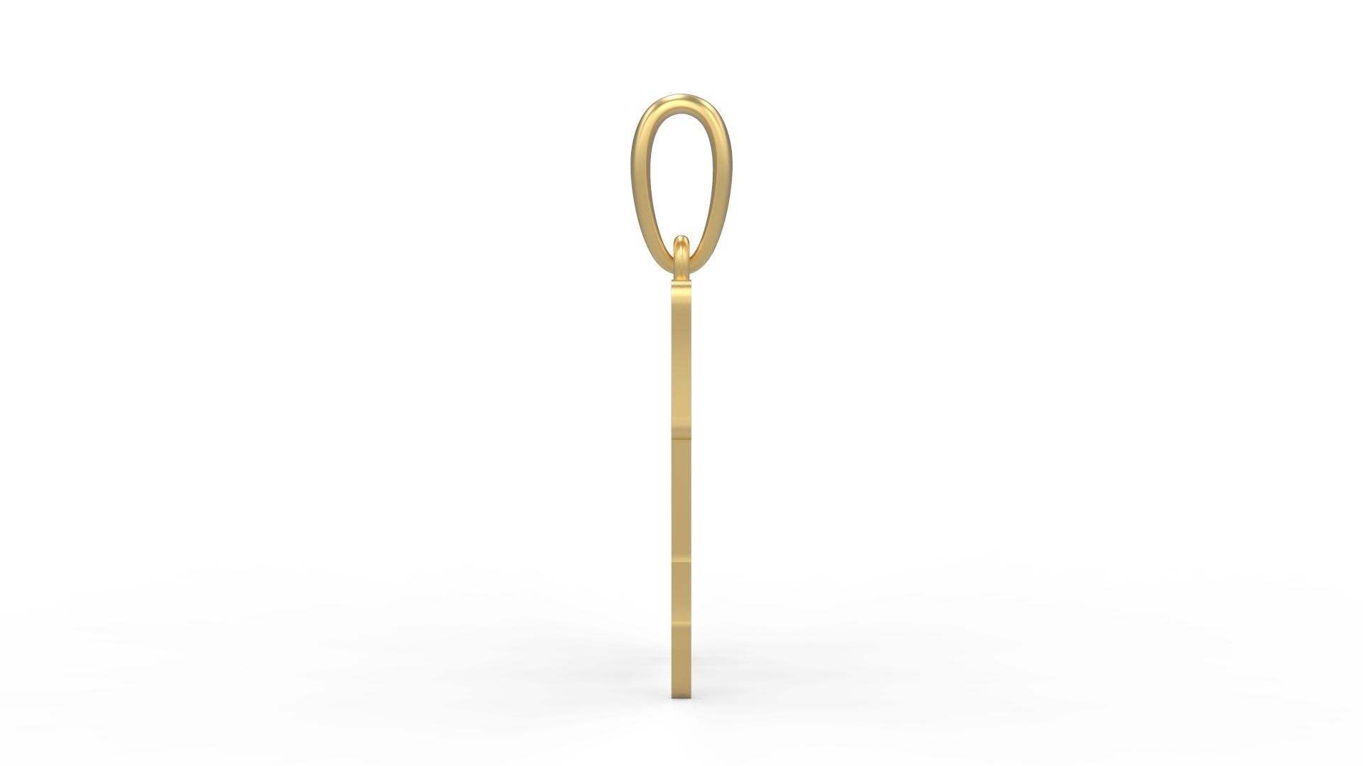 Initial Letters Pendant Melted Monster H 3D print model_2