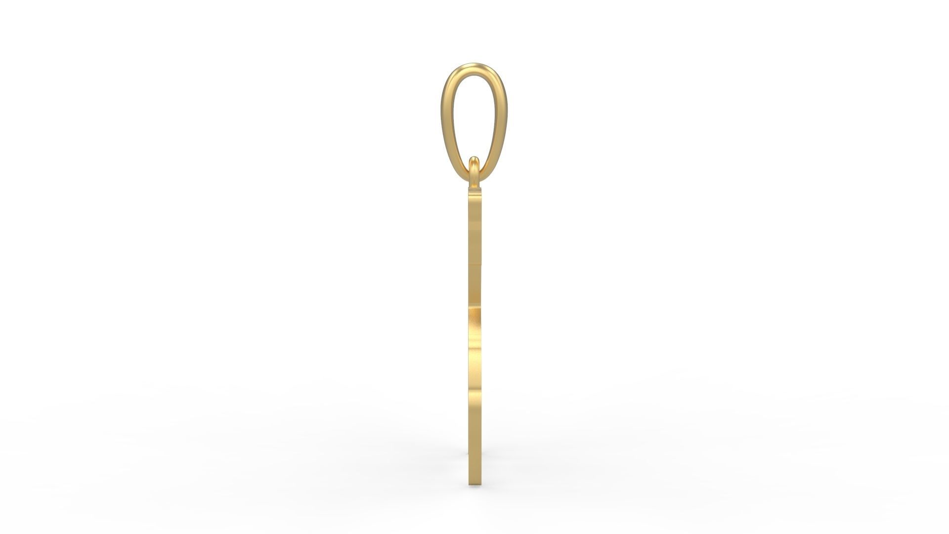 Initial Letters Pendant Melted Monster K 3D print model_2