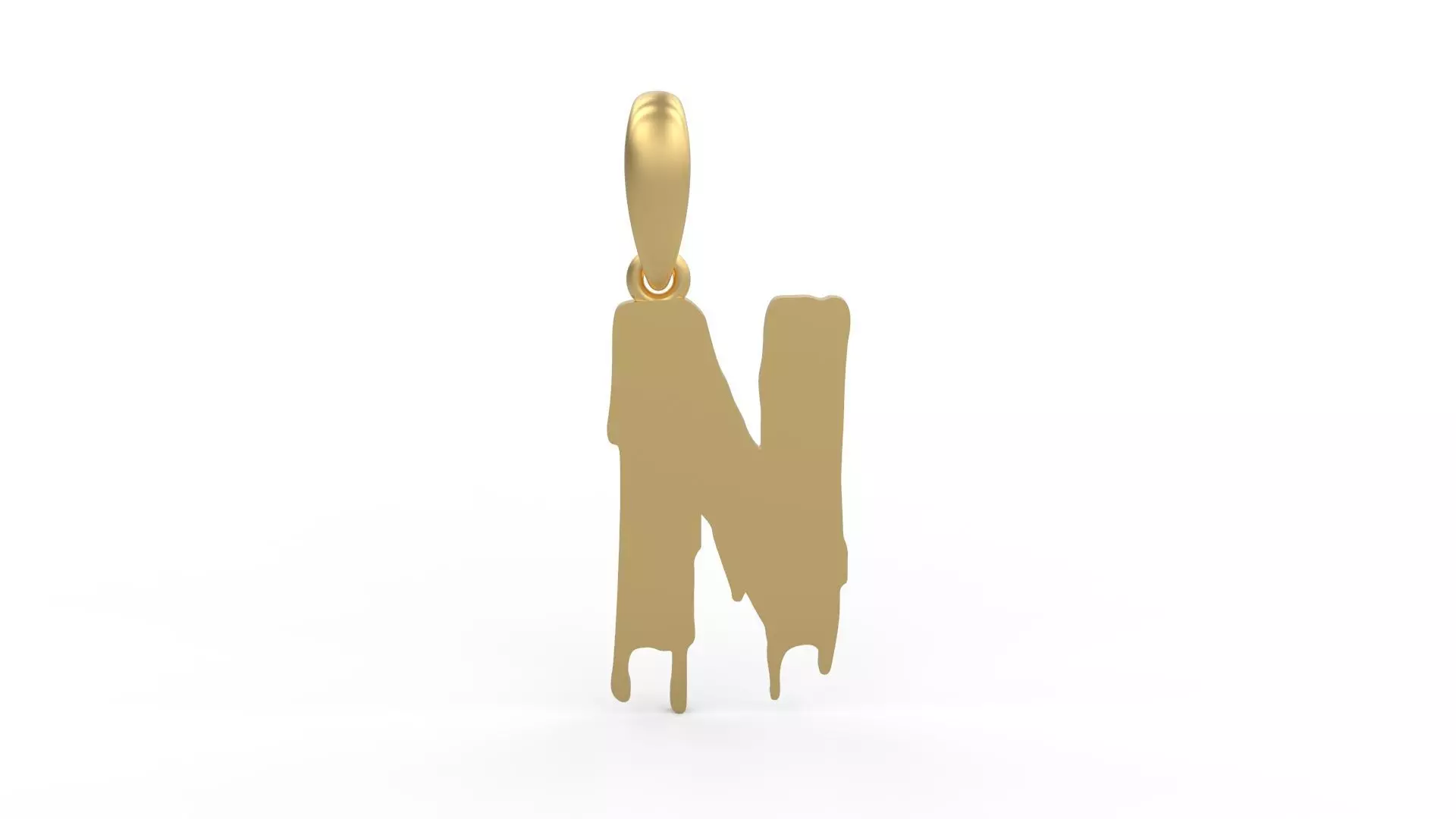 Initial Letters Pendant Melted Monster N 3D print model