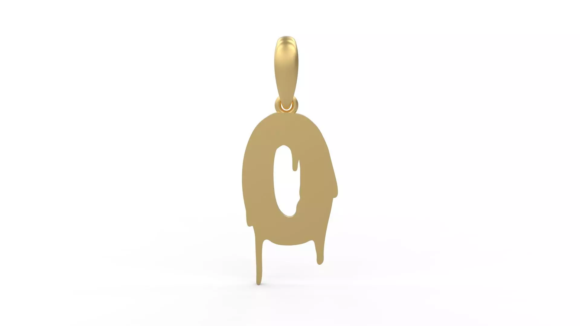 Initial Letters Pendant Melted Monster O 3D print model_0